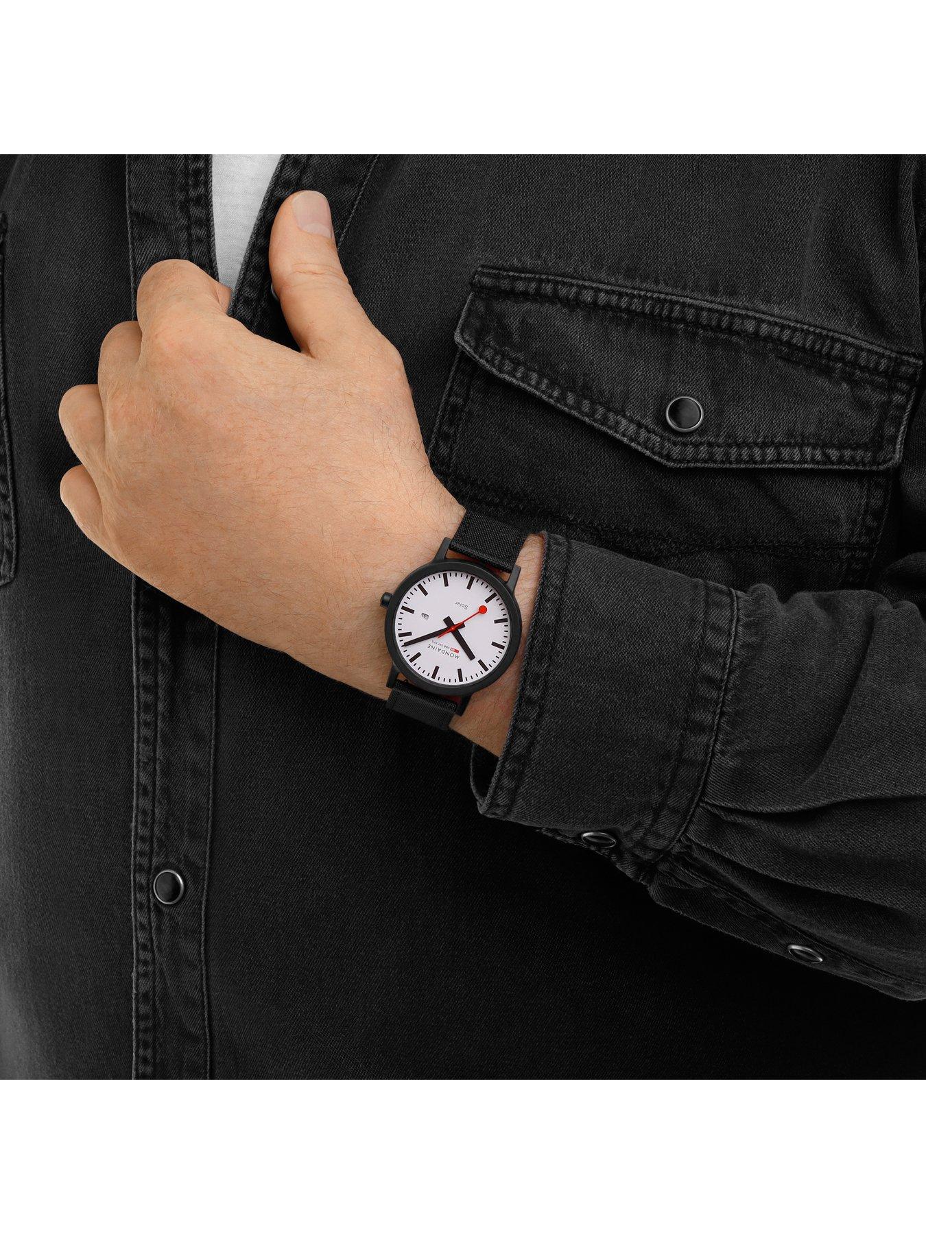 Image 5 of 7 of Mondaine MON SBB ESSENCE SOLAR&nbsp;41mm WHT DIAL BLK S
