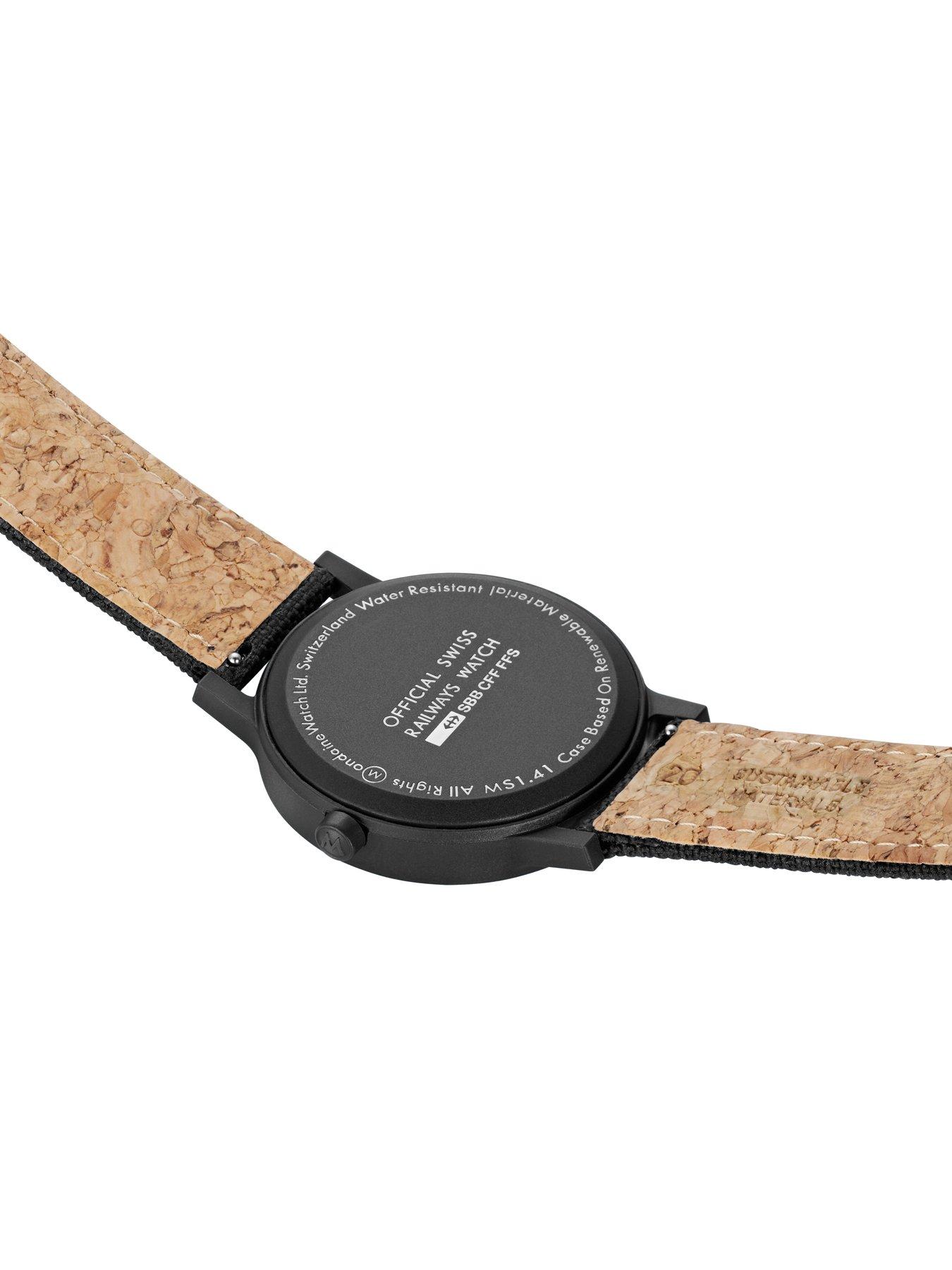 Image 6 of 7 of Mondaine MON SBB ESSENCE SOLAR&nbsp;41mm WHT DIAL BLK S