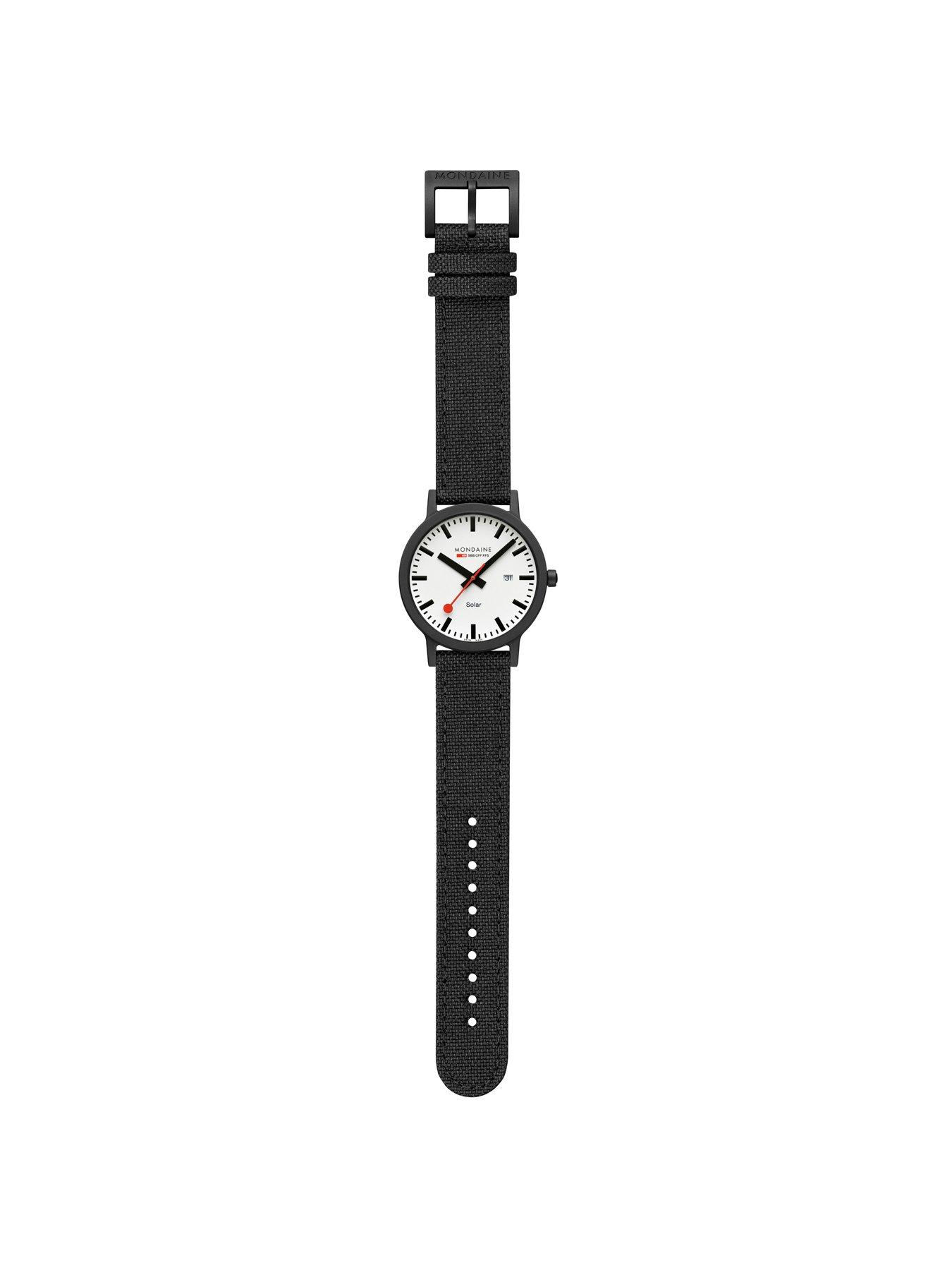 Image 7 of 7 of Mondaine MON SBB ESSENCE SOLAR&nbsp;41mm WHT DIAL BLK S