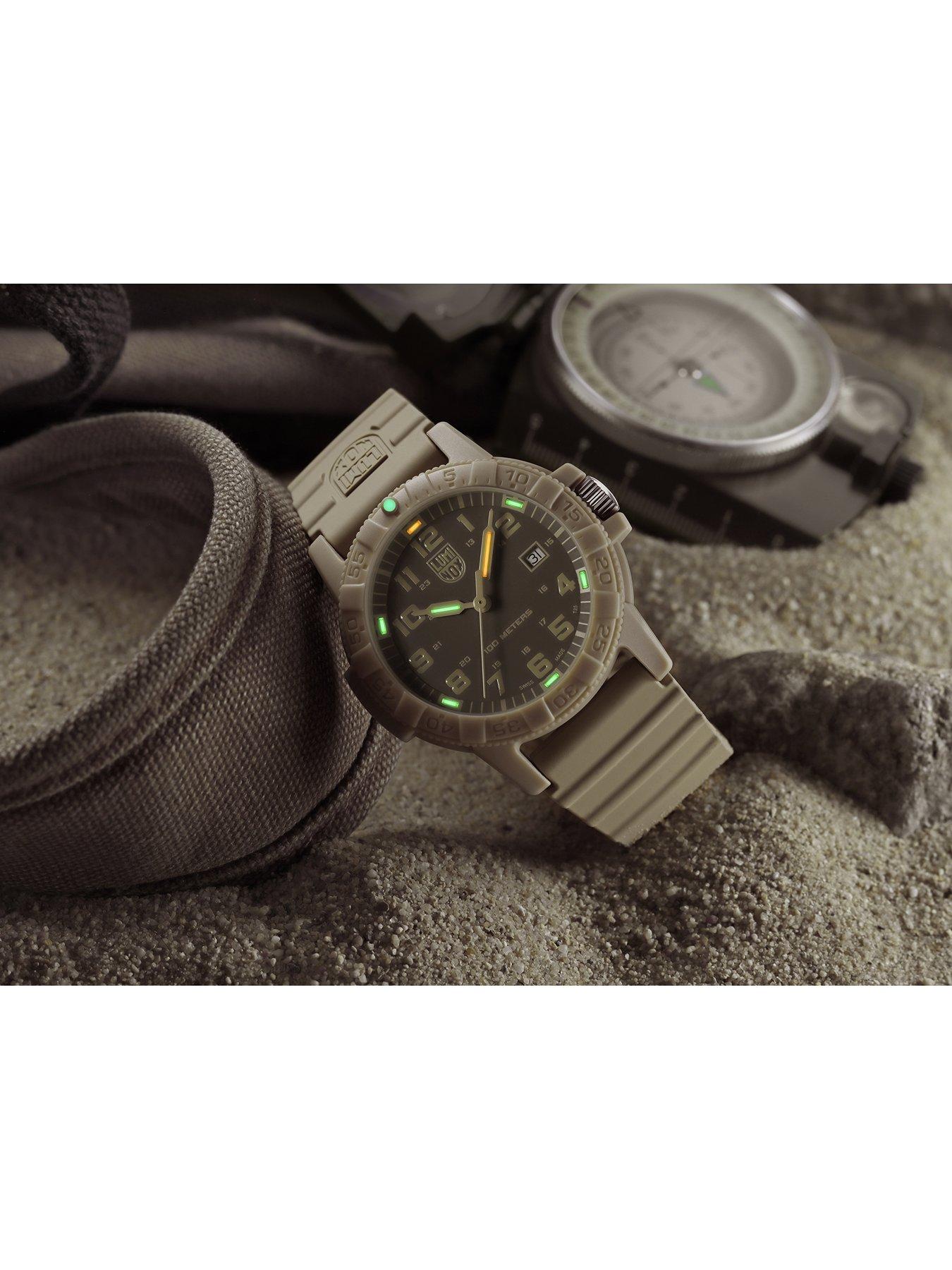 Image 3 of 7 of Luminox Sea Turtle 0320 Series 44mm Leatherback Sand Dial & Strap