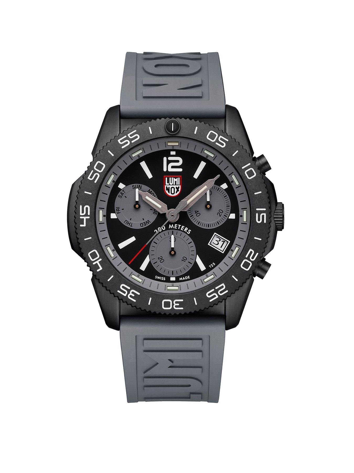 Luminox Pacific Diver 3140 44mm Chronograph Watch in Steel Grey and Black, One Colour, Men