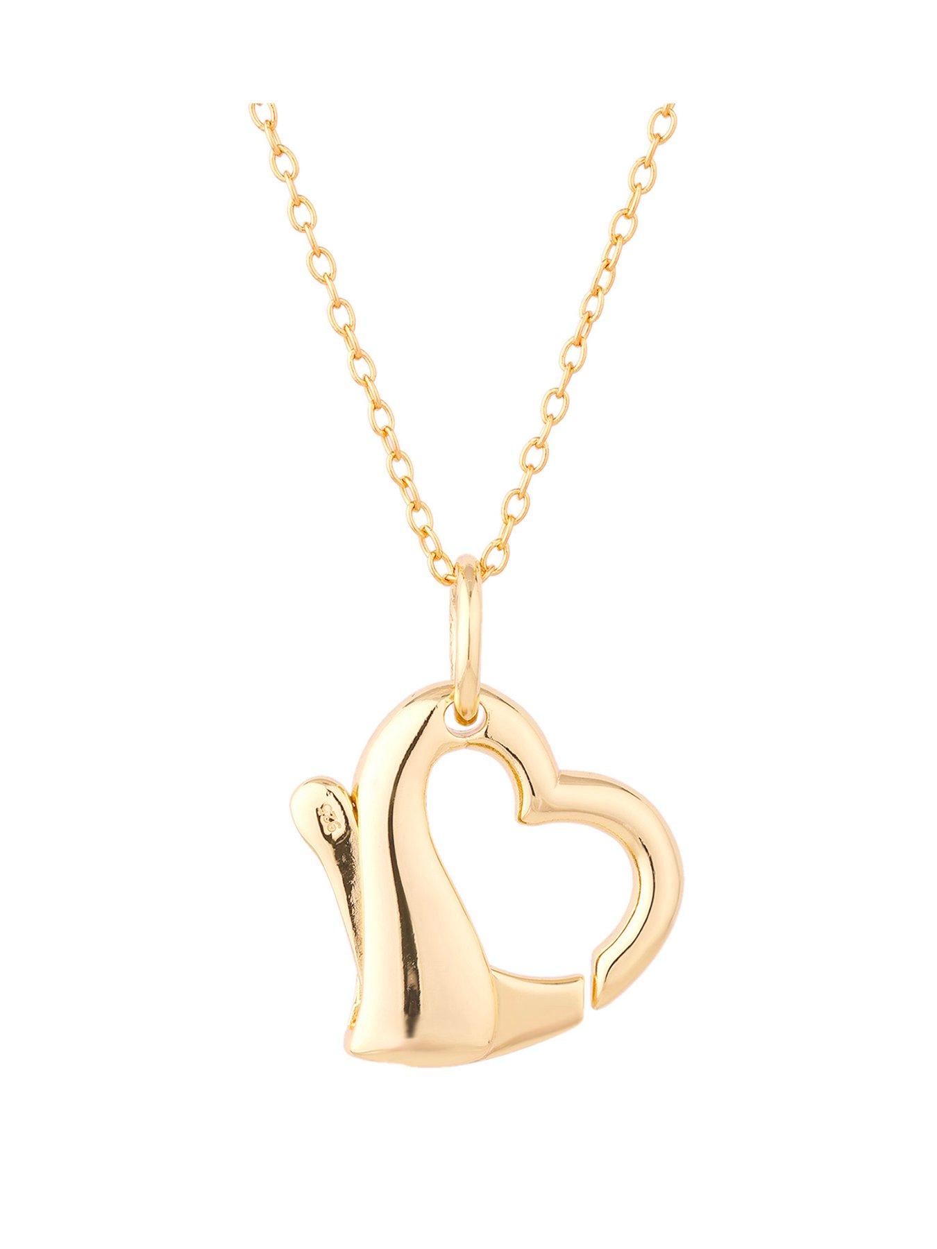 Seol + Gold 18ct Gold Plated Heart Clasp Charm Connector with Chain