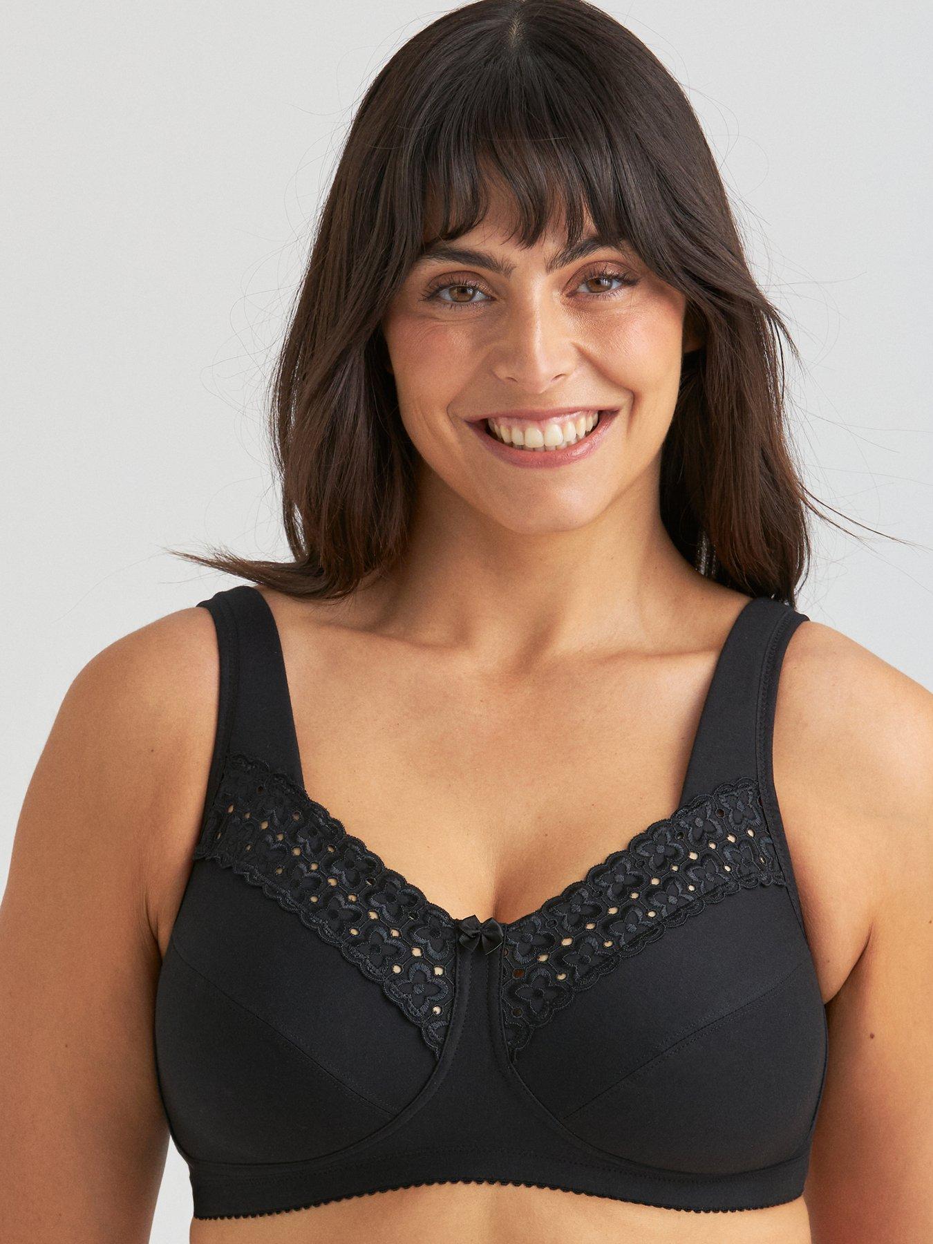 Miss Mary of Sweden Broderie Anglaise Non-wired Bra - Black