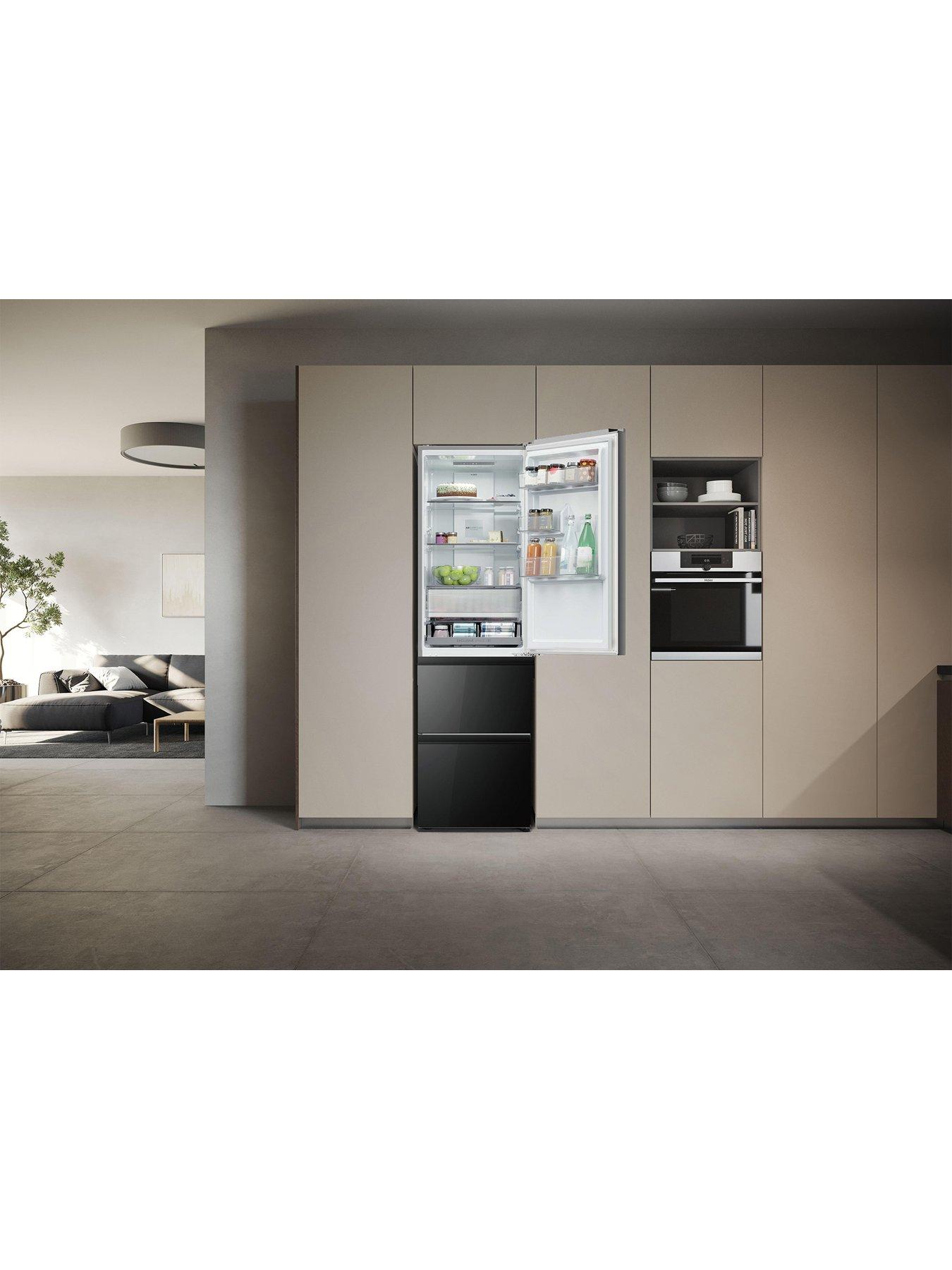 Image 6 of 7 of Haier Series 3 HTR3518ENMWK 3 Door 55 cm Total No Frost 60/40 Fridge Freezer, E Rated - Black Glass