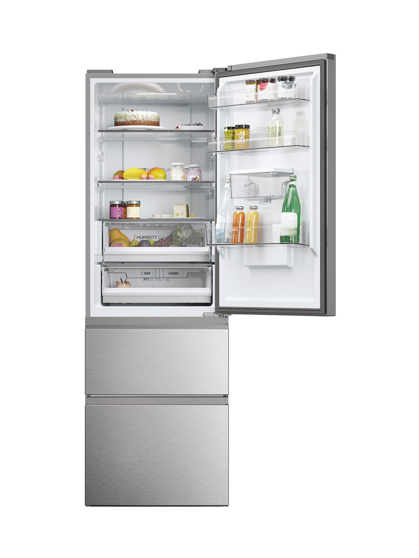 Image 2 of 8 of Haier Series 5 HTW5618EWMG 3 Door 60cm Total No Frost 60/40 Fridge Freezer,&nbsp;Wifi - Stainless Steel