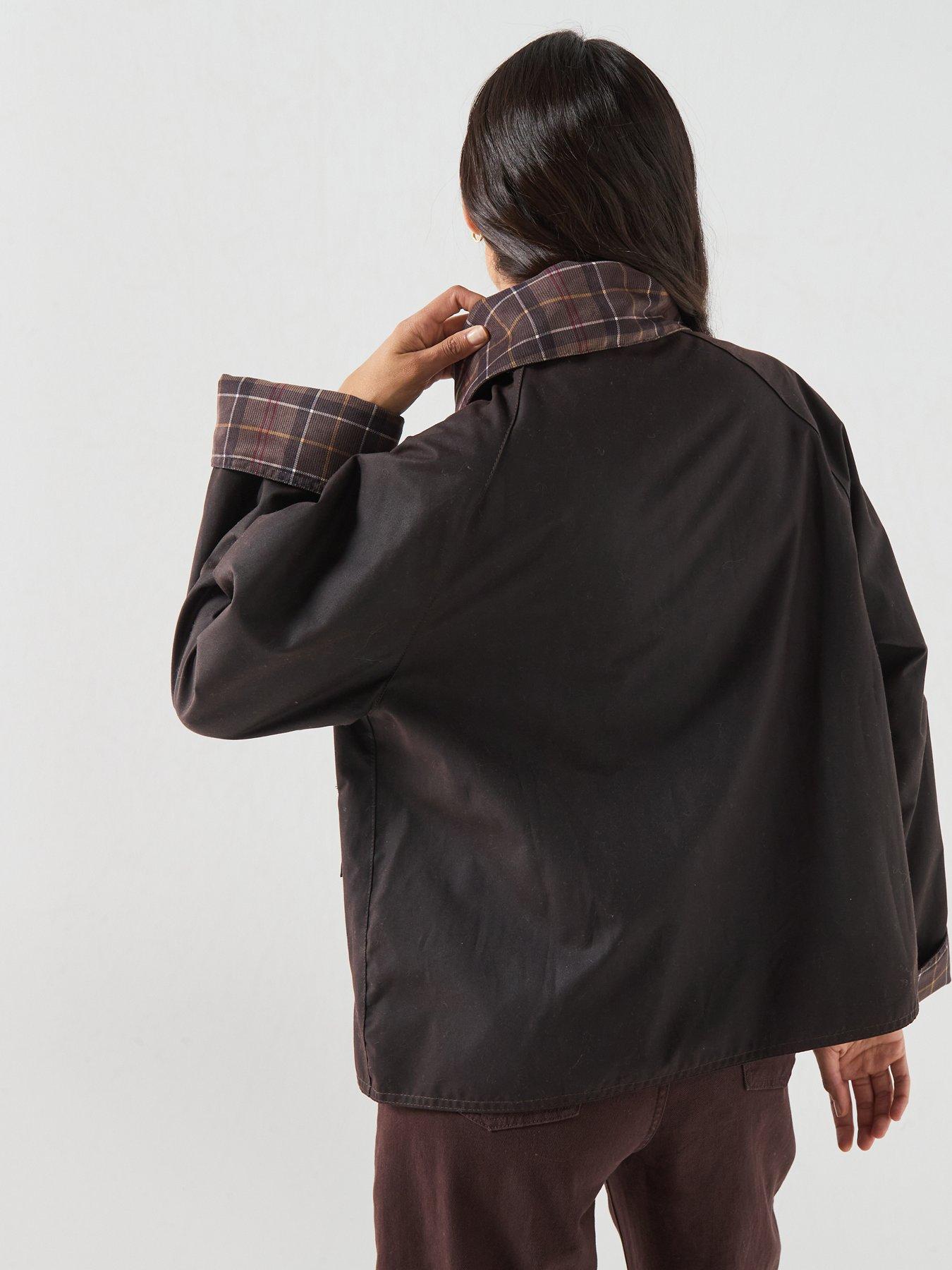 Image 2 of 6 of Barbour Icons Tartan Collar Spey Wax Jacket