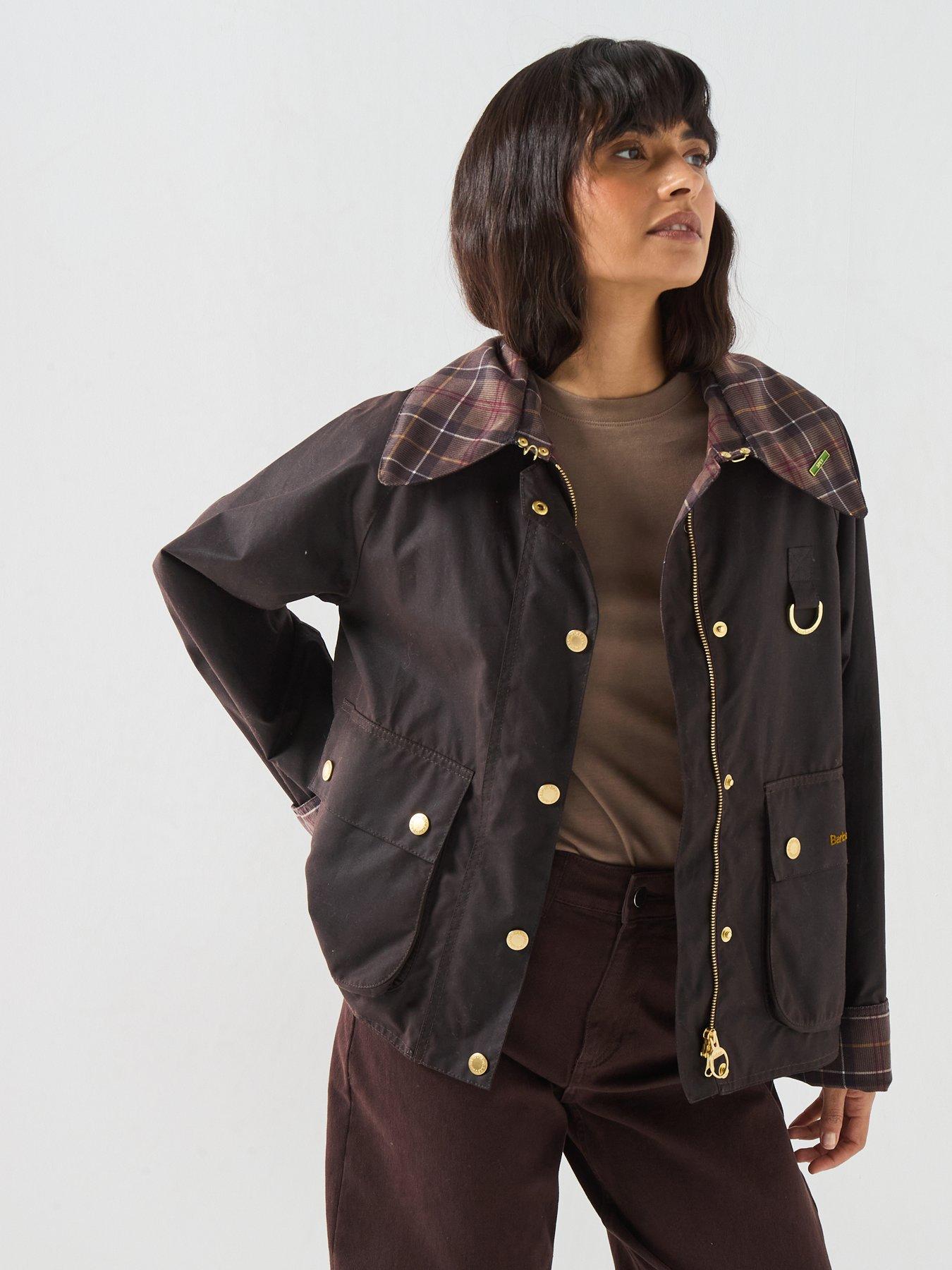 Image 5 of 6 of Barbour Icons Tartan Collar Spey Wax Jacket