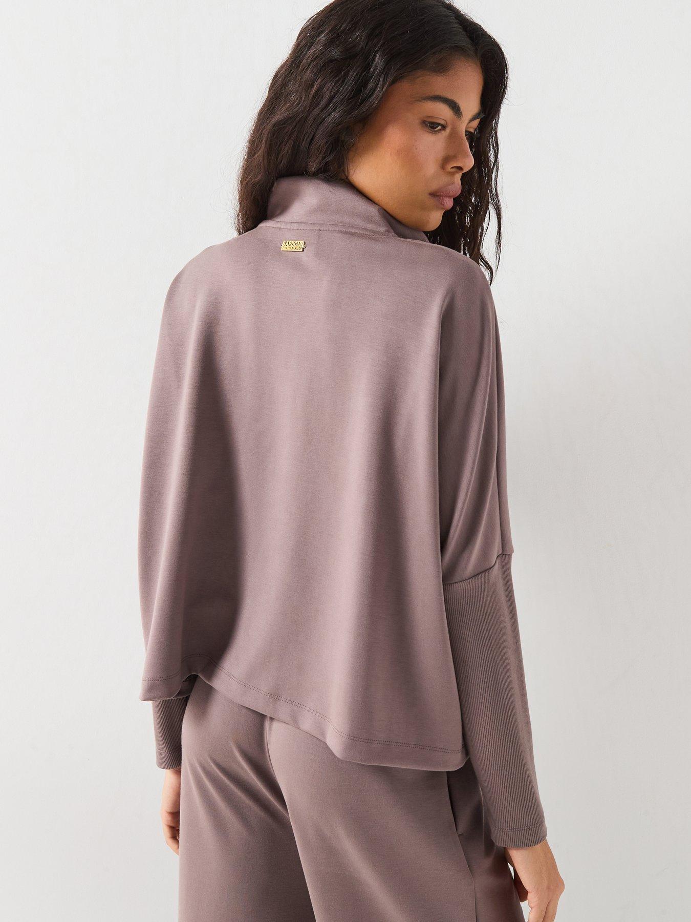 Image 2 of 6 of Barbour International Womens Kemora Half Zip Sweatshirt - Brown