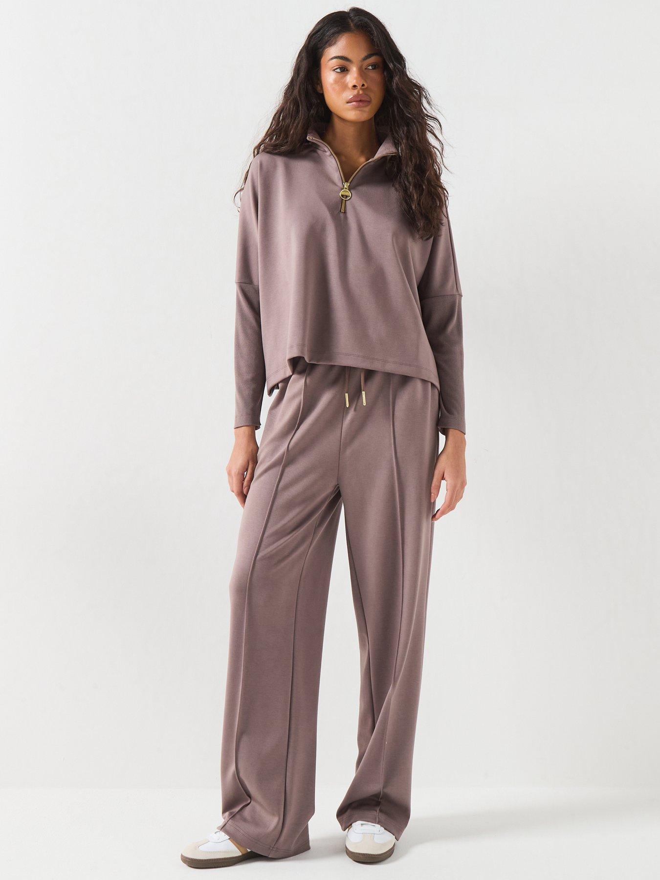 Image 3 of 6 of Barbour International Womens Kemora Half Zip Sweatshirt - Brown