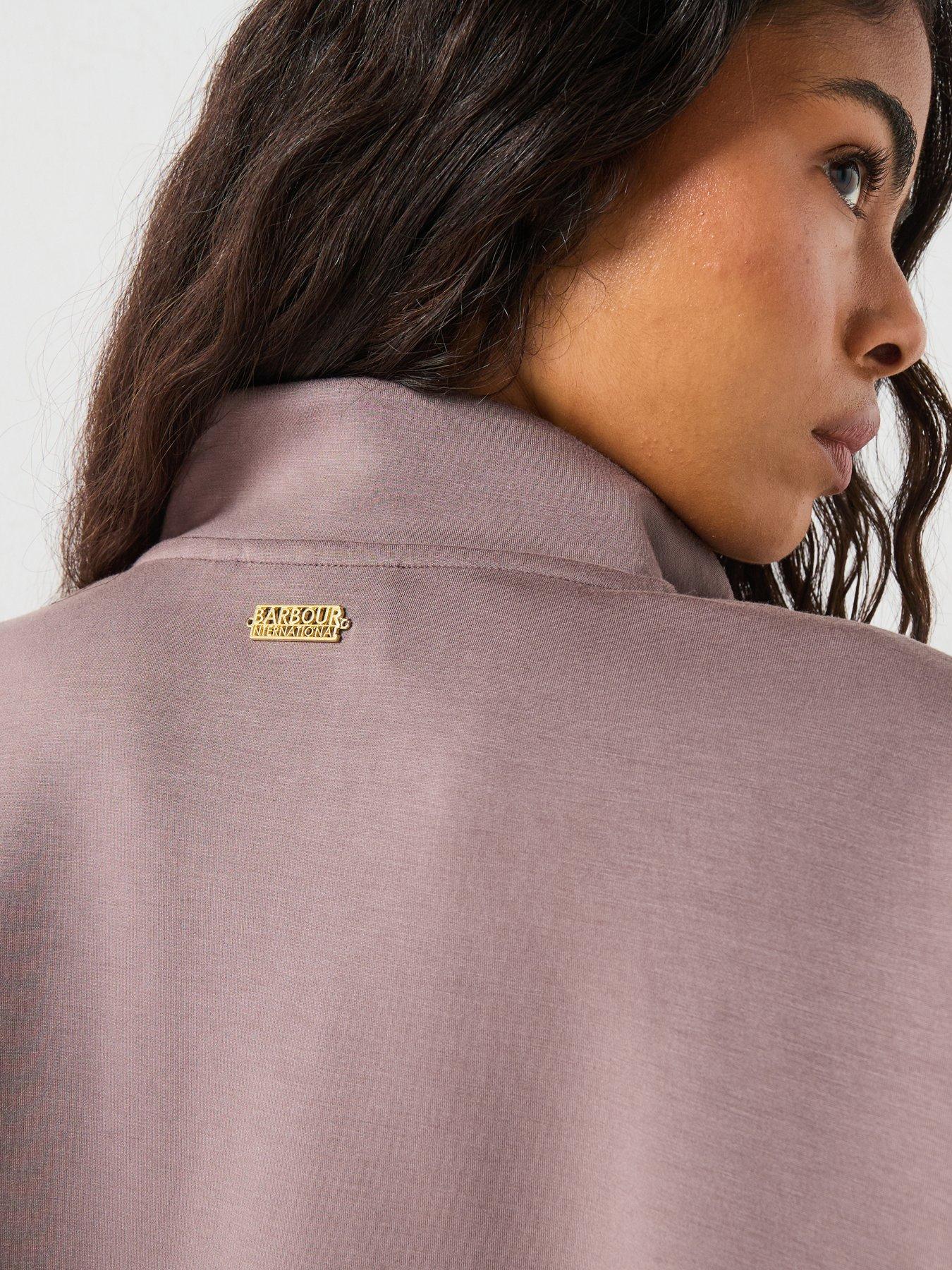 Image 6 of 6 of Barbour International Womens Kemora Half Zip Sweatshirt - Brown