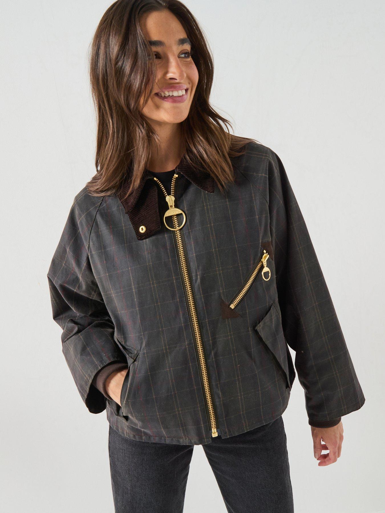 Barbour Arlene Checked Wax Jacket