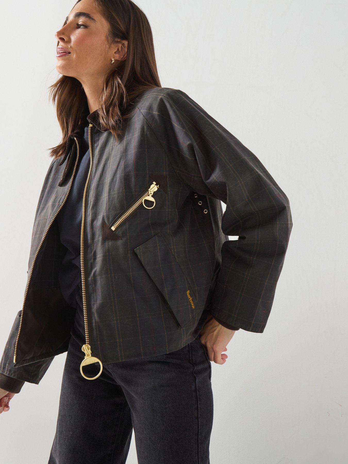 Image 6 of 6 of Barbour Arlene Checked Wax Jacket