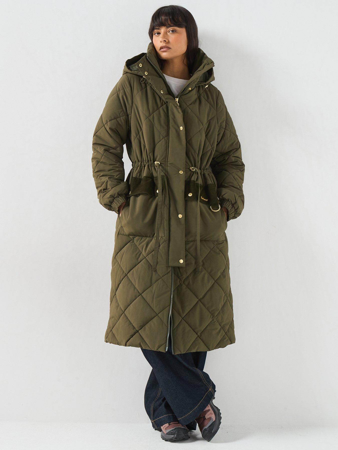 Image 1 of 6 of Barbour Women's Alverstone Puffer Jacket - Green