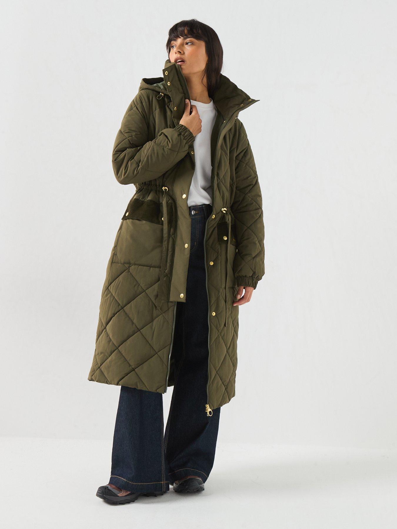 Image 3 of 6 of Barbour Women's Alverstone Puffer Jacket - Green