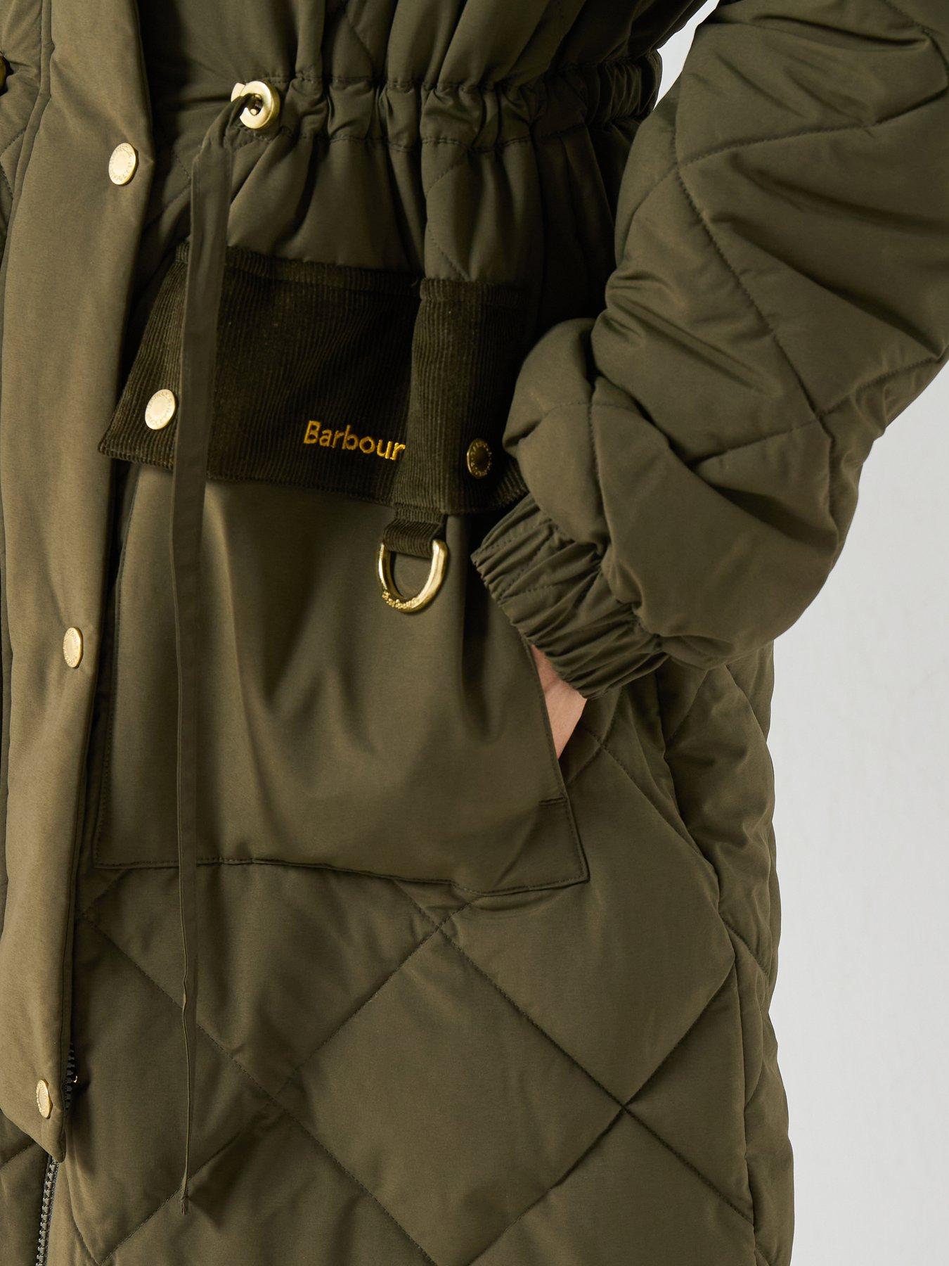 Image 4 of 6 of Barbour Women's Alverstone Puffer Jacket - Green