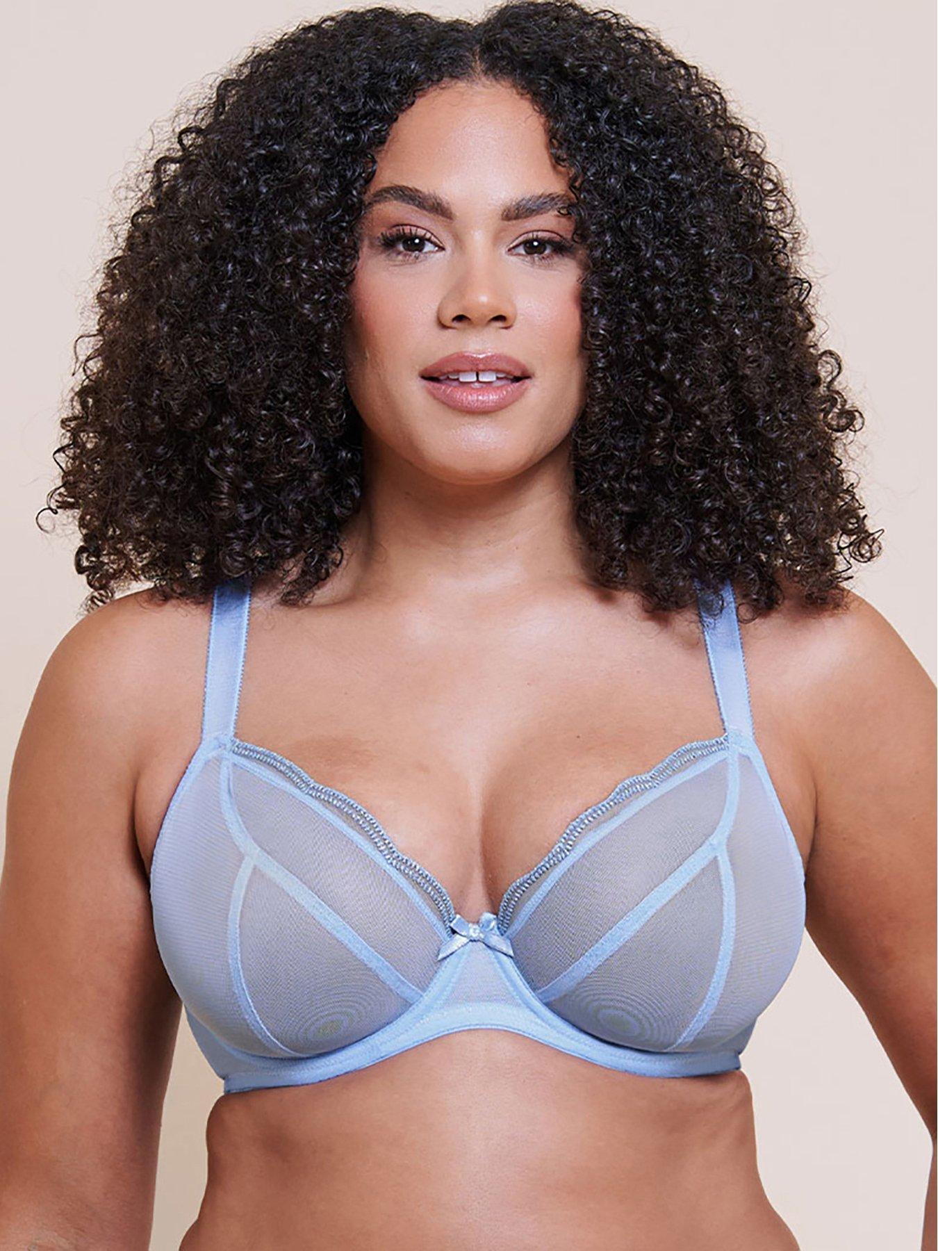 Curvy Kate Lightstyle Scallop Plunge Bra (second Sizes) - Light Blue/silver