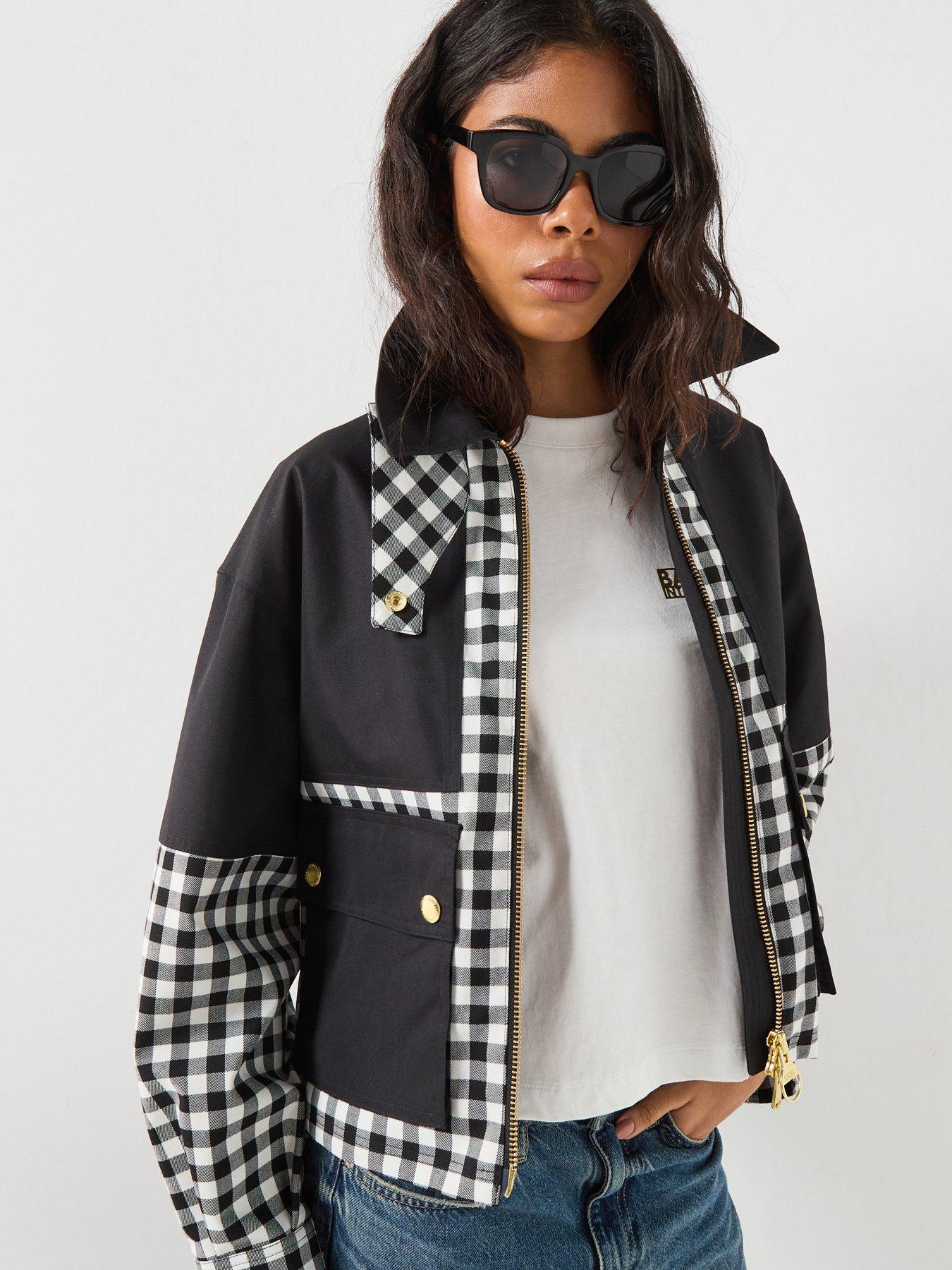 Image 1 of 6 of Barbour International B.intl Gabriette Check Showerproof Jacket