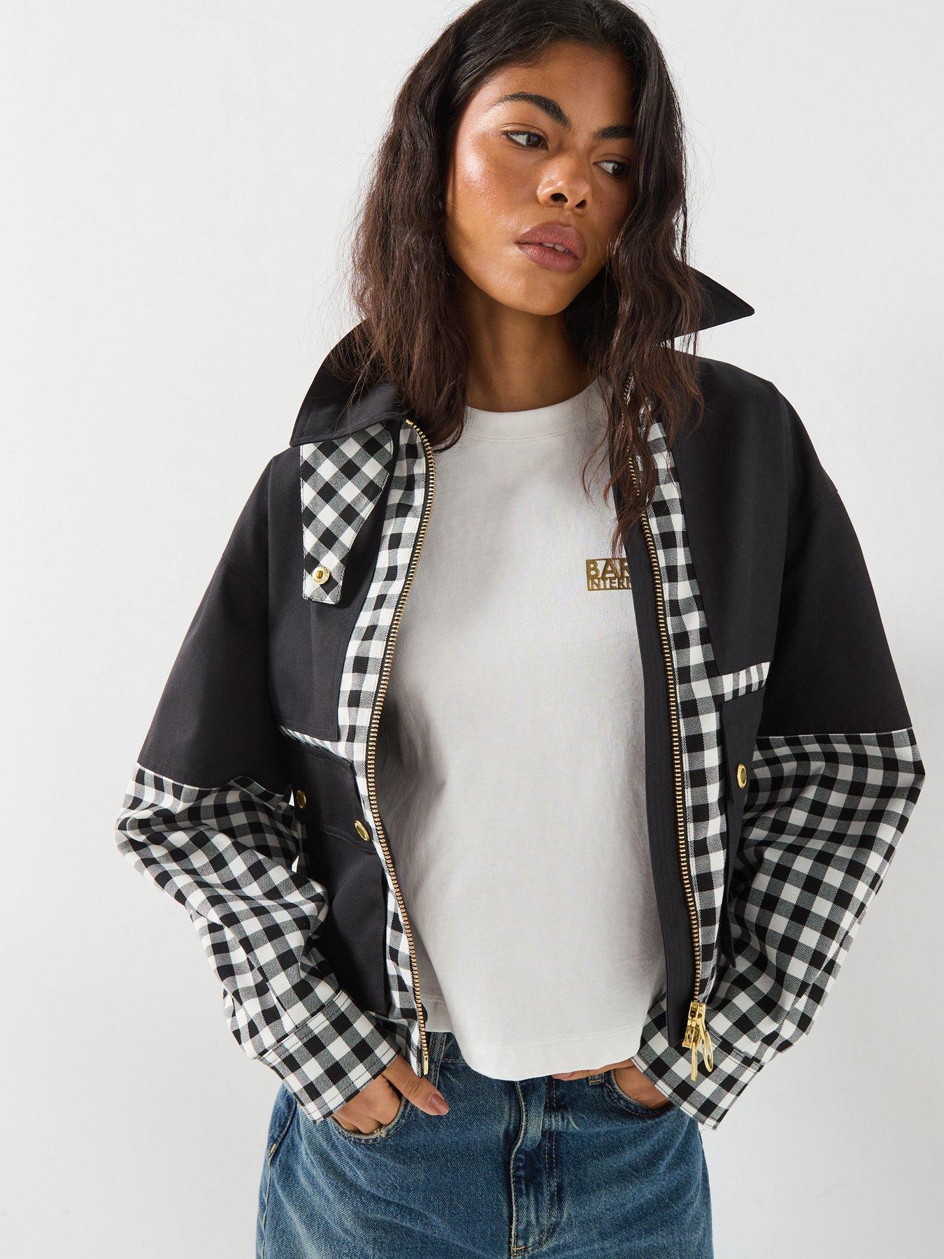 Image 4 of 6 of Barbour International B.intl Gabriette Check Showerproof Jacket