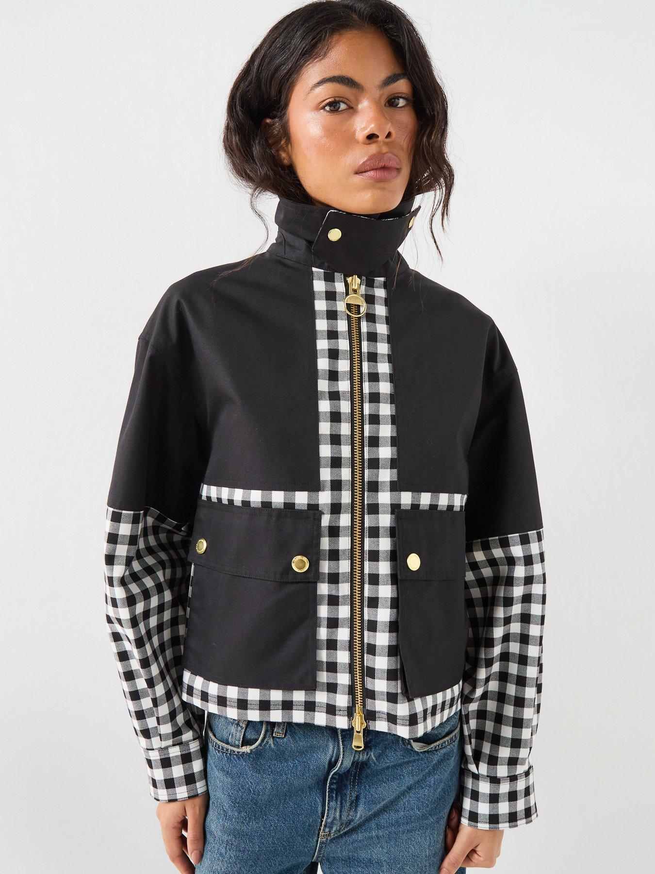 Image 5 of 6 of Barbour International B.intl Gabriette Check Showerproof Jacket