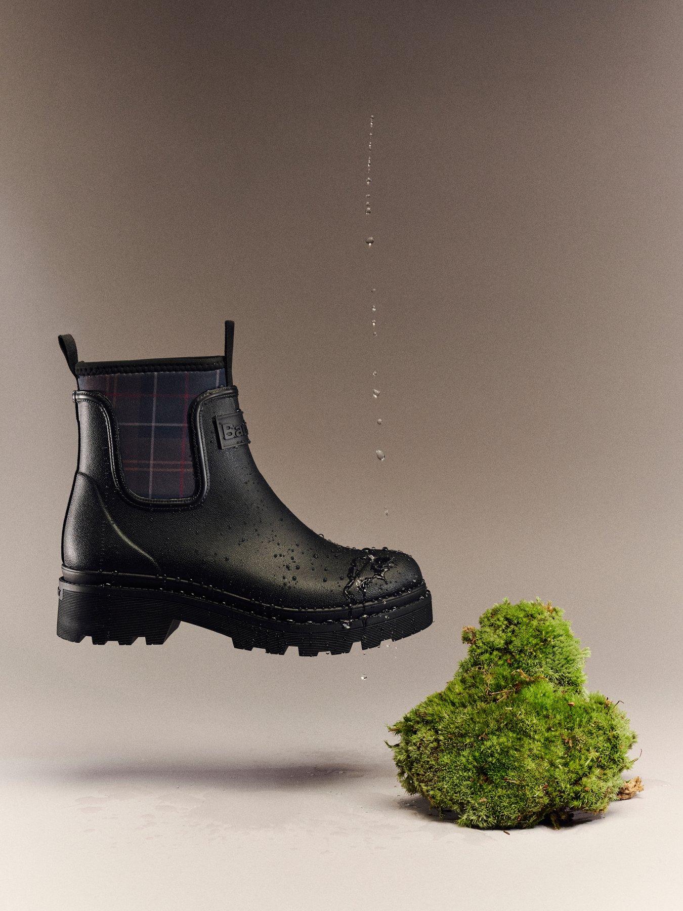 Image 6 of 6 of Barbour Cynthia Chelsea Ankle Wellingtons - Black