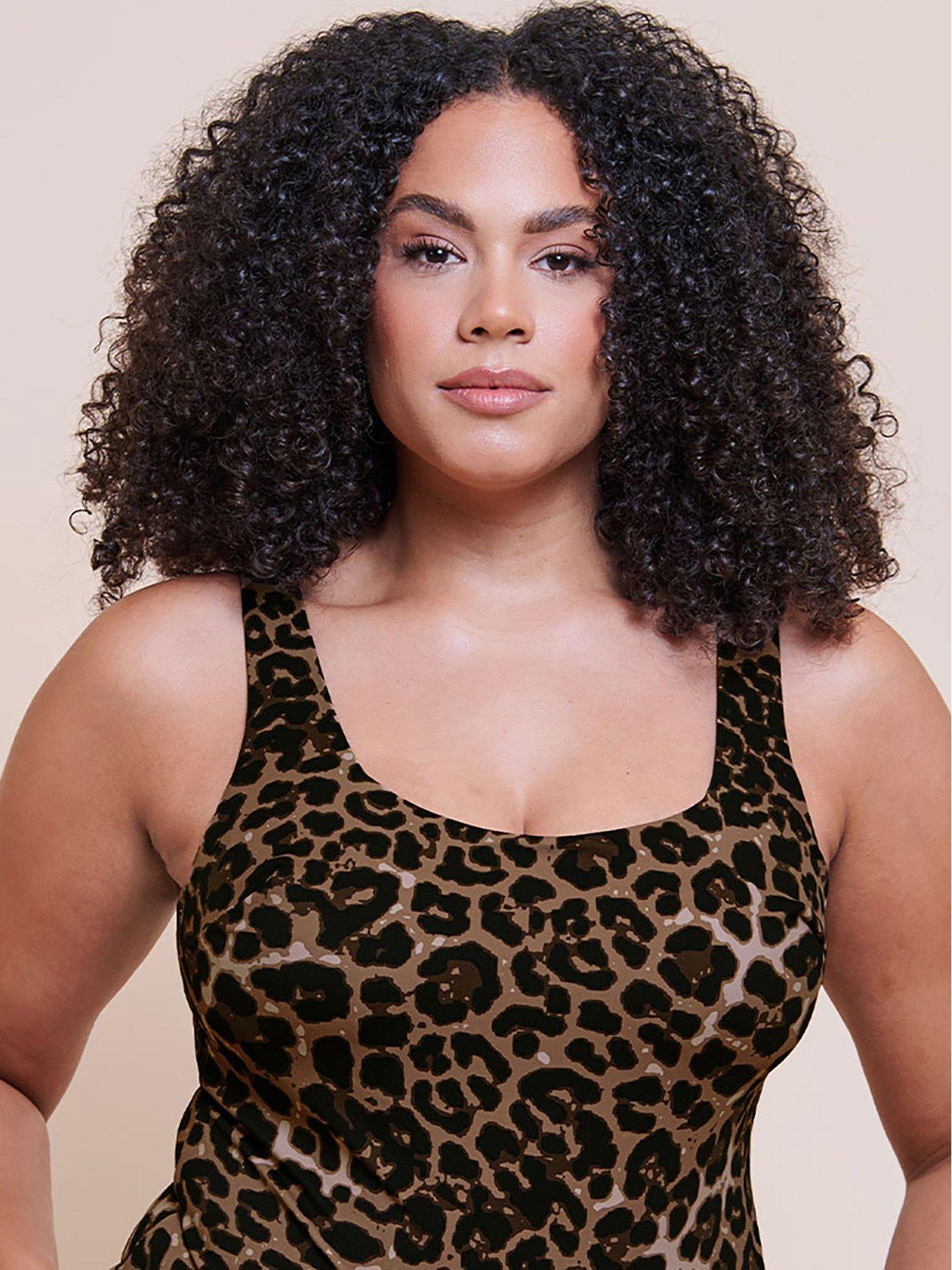 Image 2 of 3 of Curvy Kate Smoothie Support Stretch Body - Leopard Print