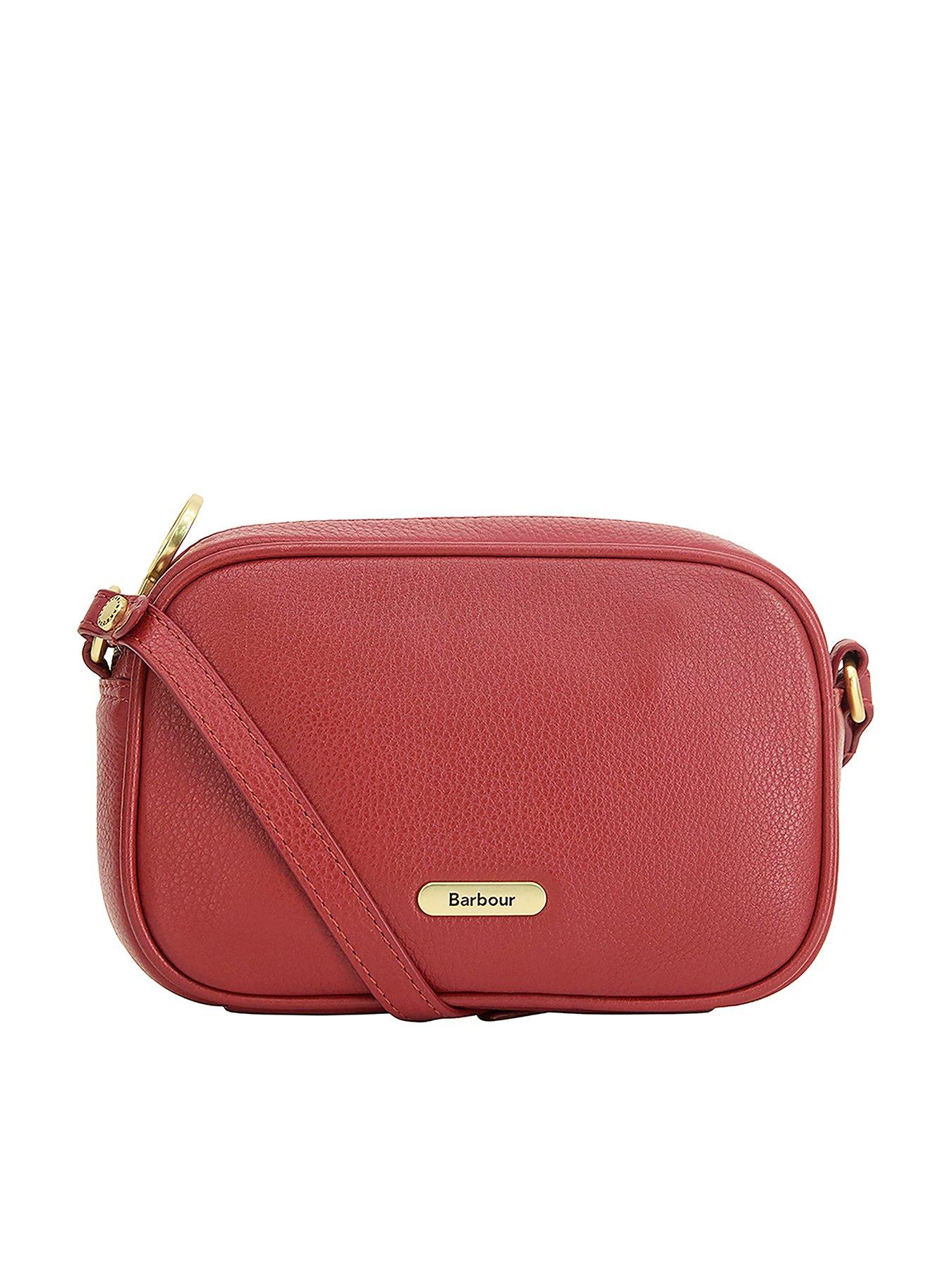 Image 1 of 3 of Barbour Womens Daphne Mini Leather Crossbody Bag - Red