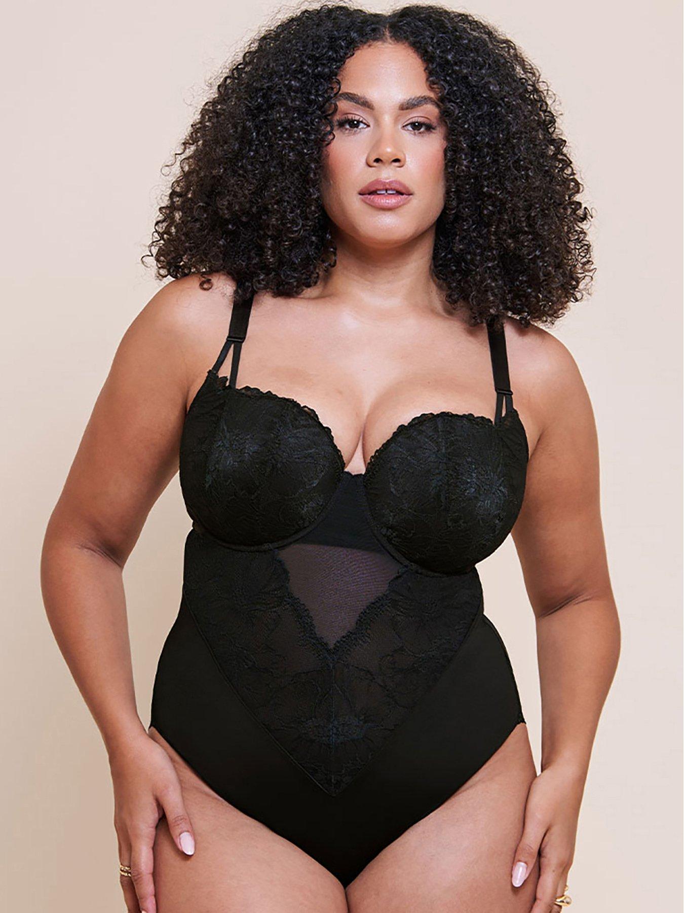 Curvy Kate Women's Black Boost Lace Padded Balcony Body / 44E - Image 2