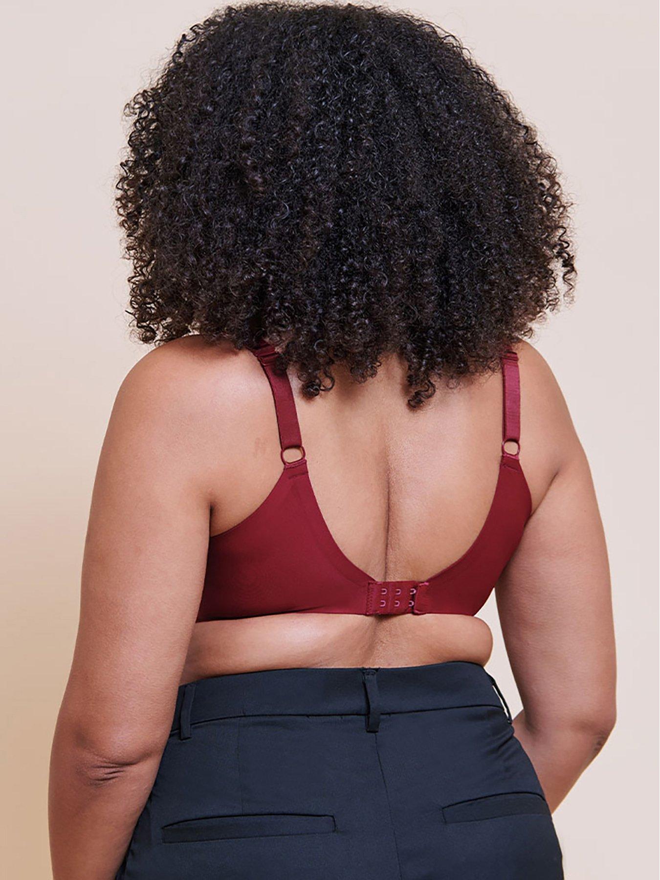 Image 2 of 6 of Curvy Kate Smoothie Spacer Moulded T-shirt Plunge Bra - Deep Red