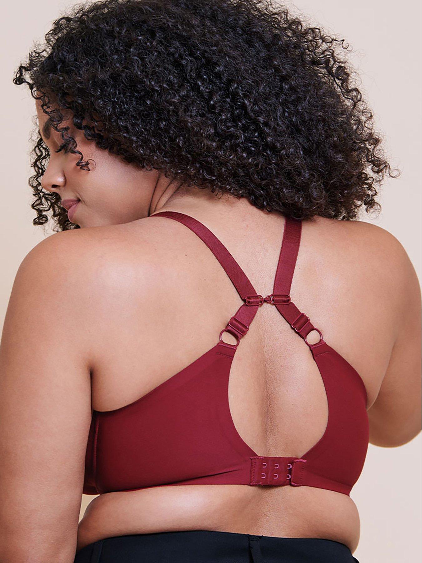 Image 5 of 6 of Curvy Kate Smoothie Spacer Moulded T-shirt Plunge Bra - Deep Red