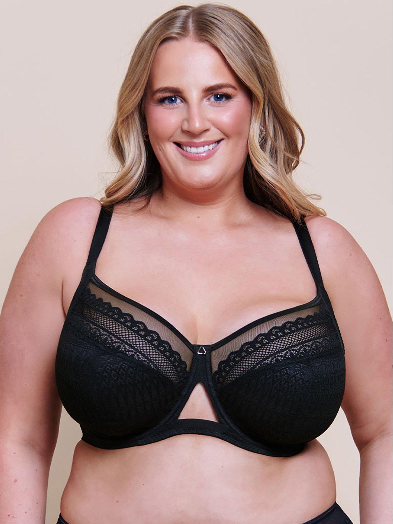 Image 1 of 6 of Curvy Kate Curvy Kate Victory Nouveau Side Support Balcony Bra (second Sizes) - Black