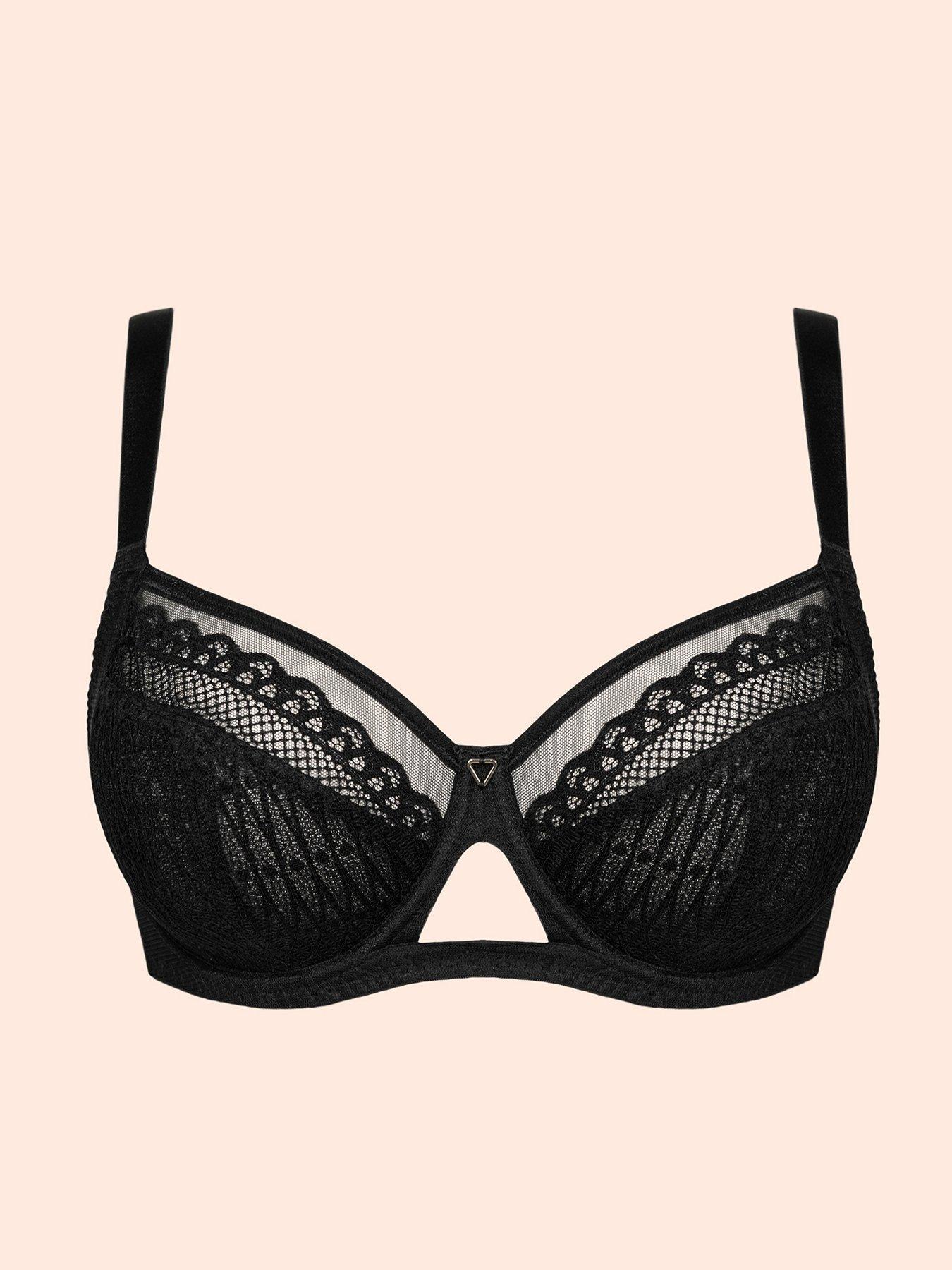 Image 6 of 6 of Curvy Kate Curvy Kate Victory Nouveau Side Support Balcony Bra (second Sizes) - Black