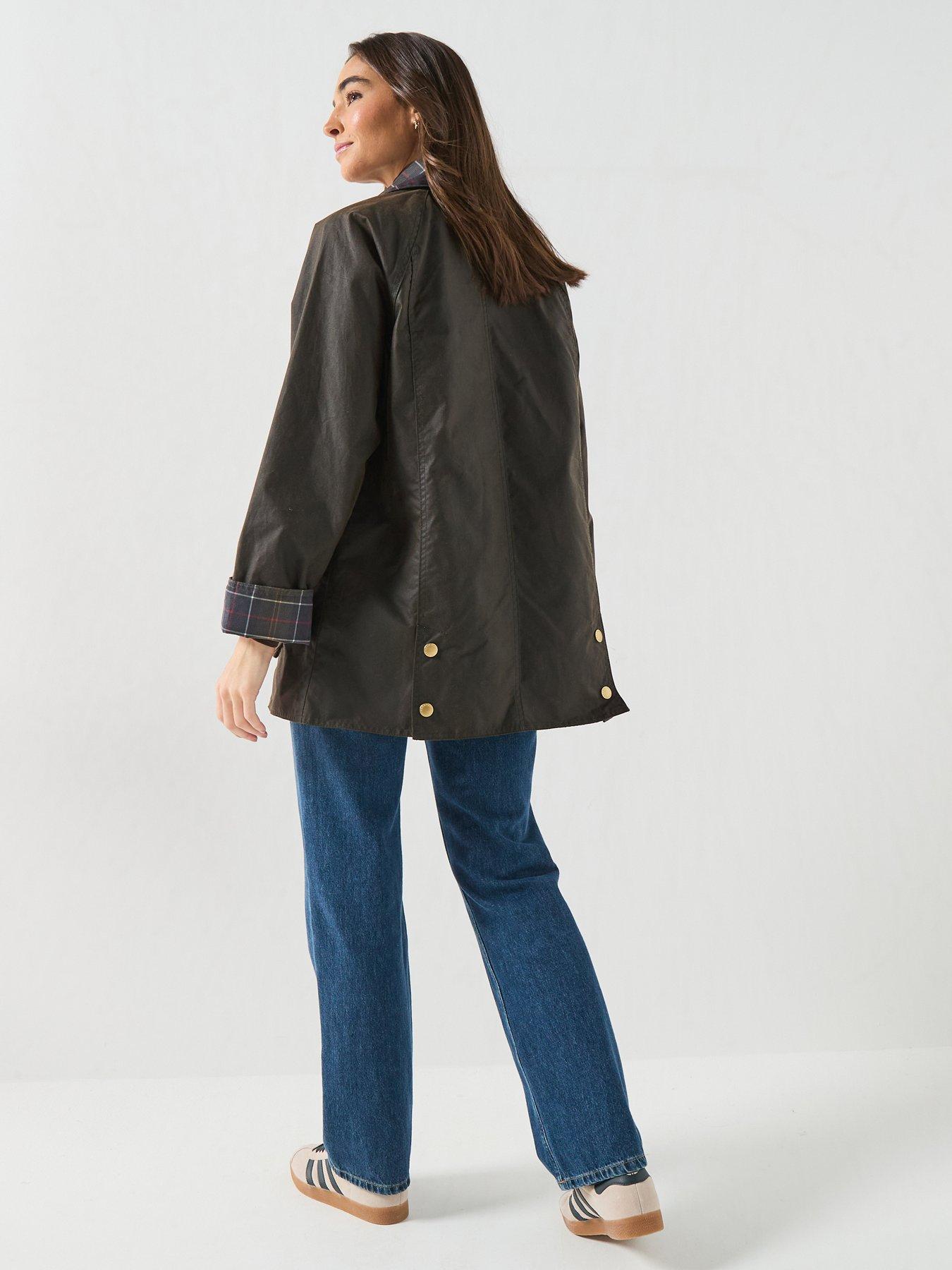 Image 2 of 6 of Barbour Icons Tartan Collar Modern Beadnell Wax Jacket