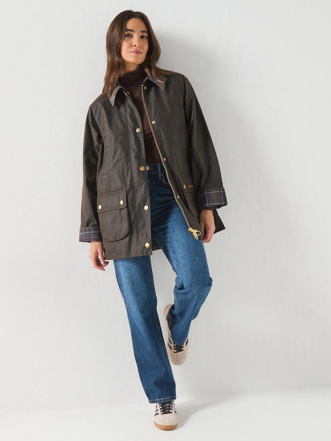Image 3 of 6 of Barbour Icons Tartan Collar Modern Beadnell Wax Jacket