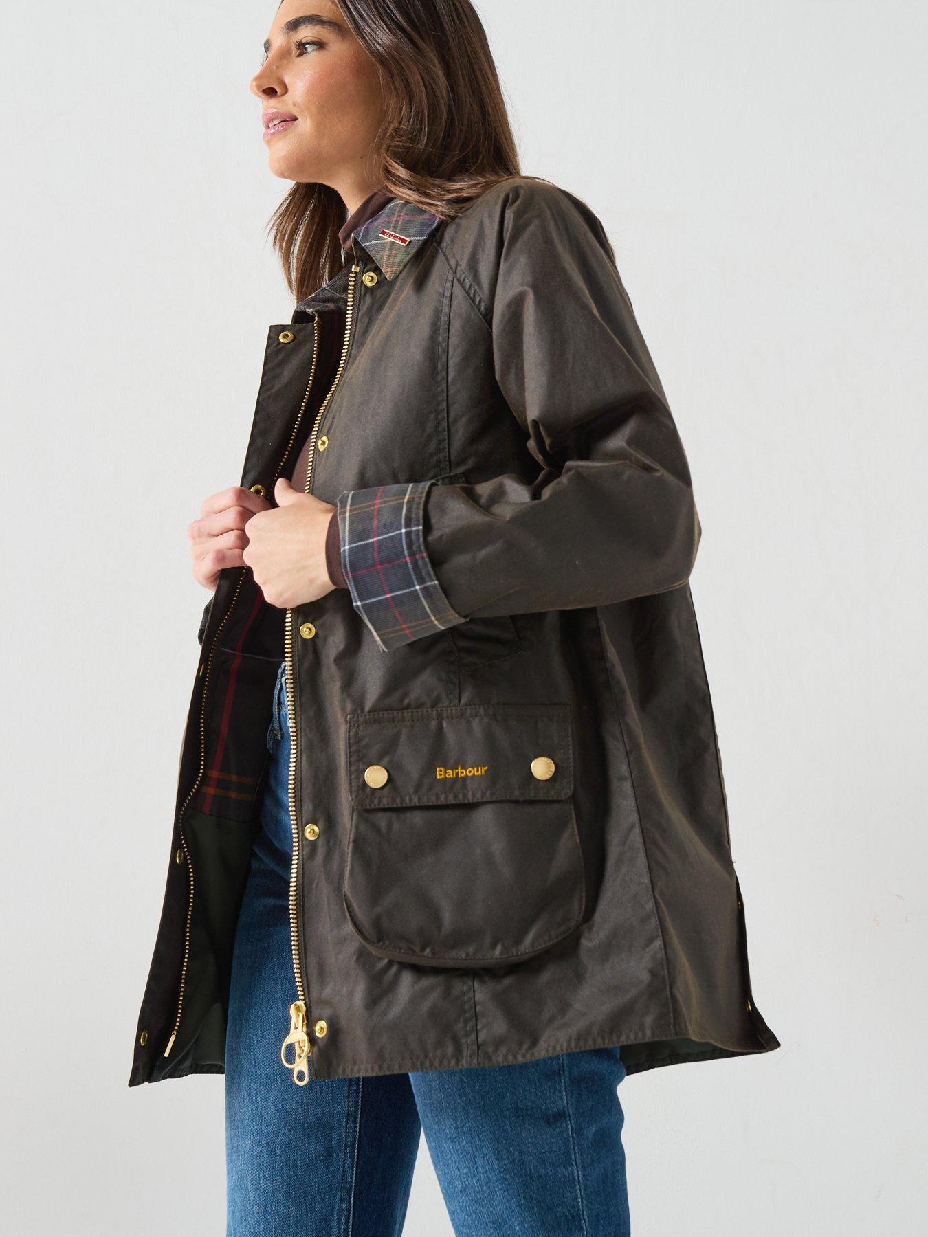 Image 5 of 6 of Barbour Icons Tartan Collar Modern Beadnell Wax Jacket