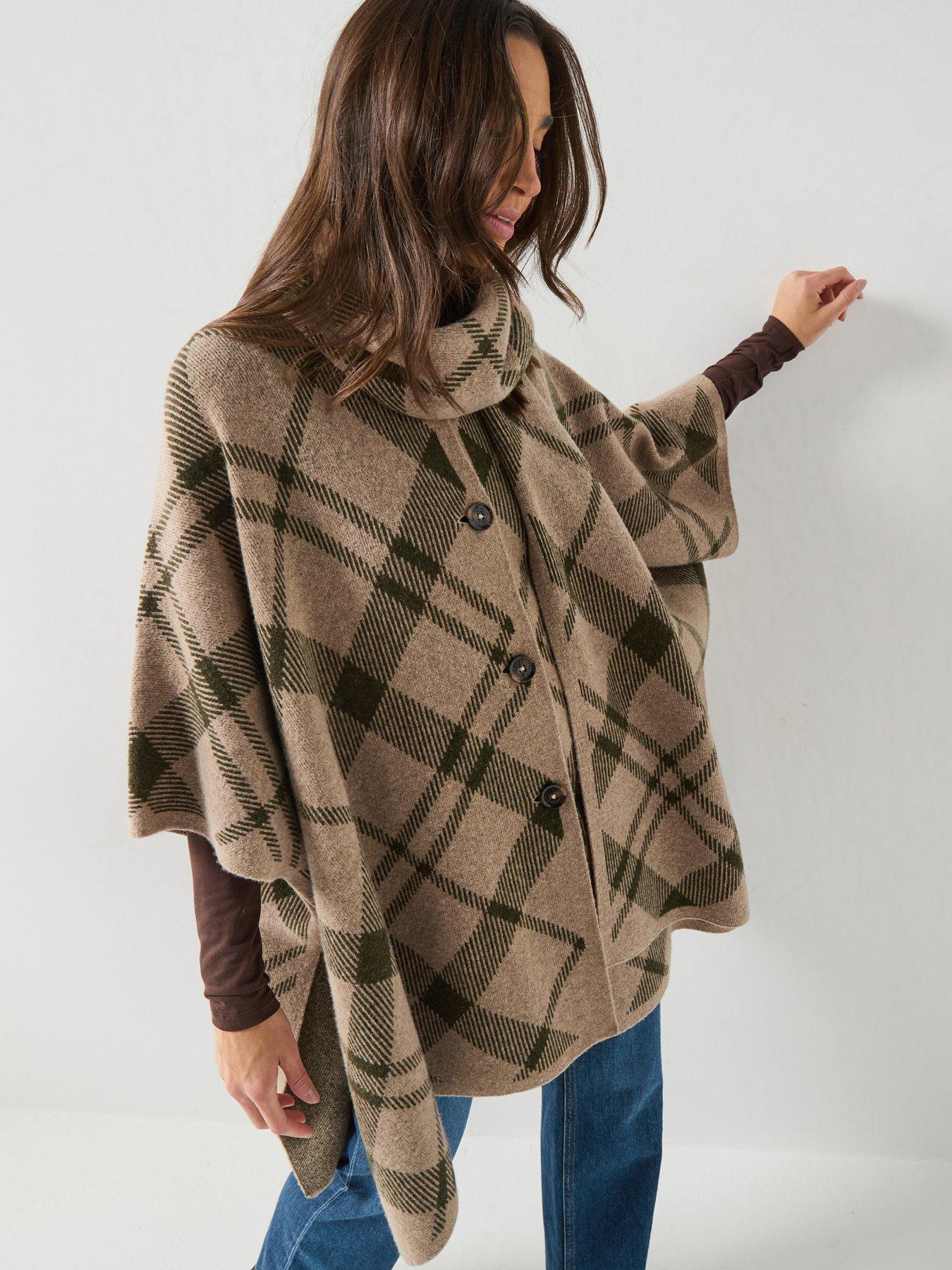 Image 1 of 6 of Barbour Women's Vienna Knitted Cape - Cream