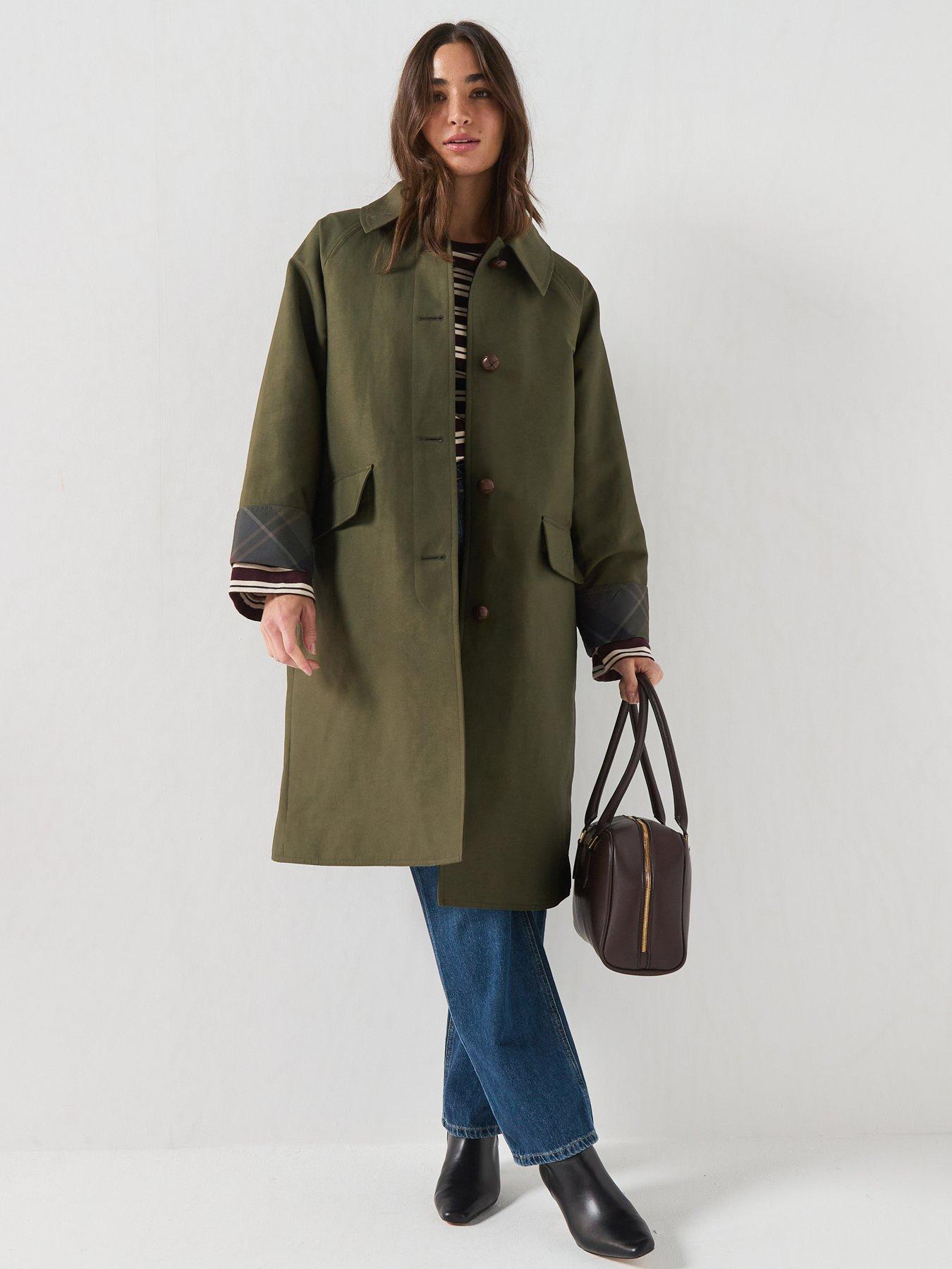 Barbour Ria Showerproof Car Coat - Green