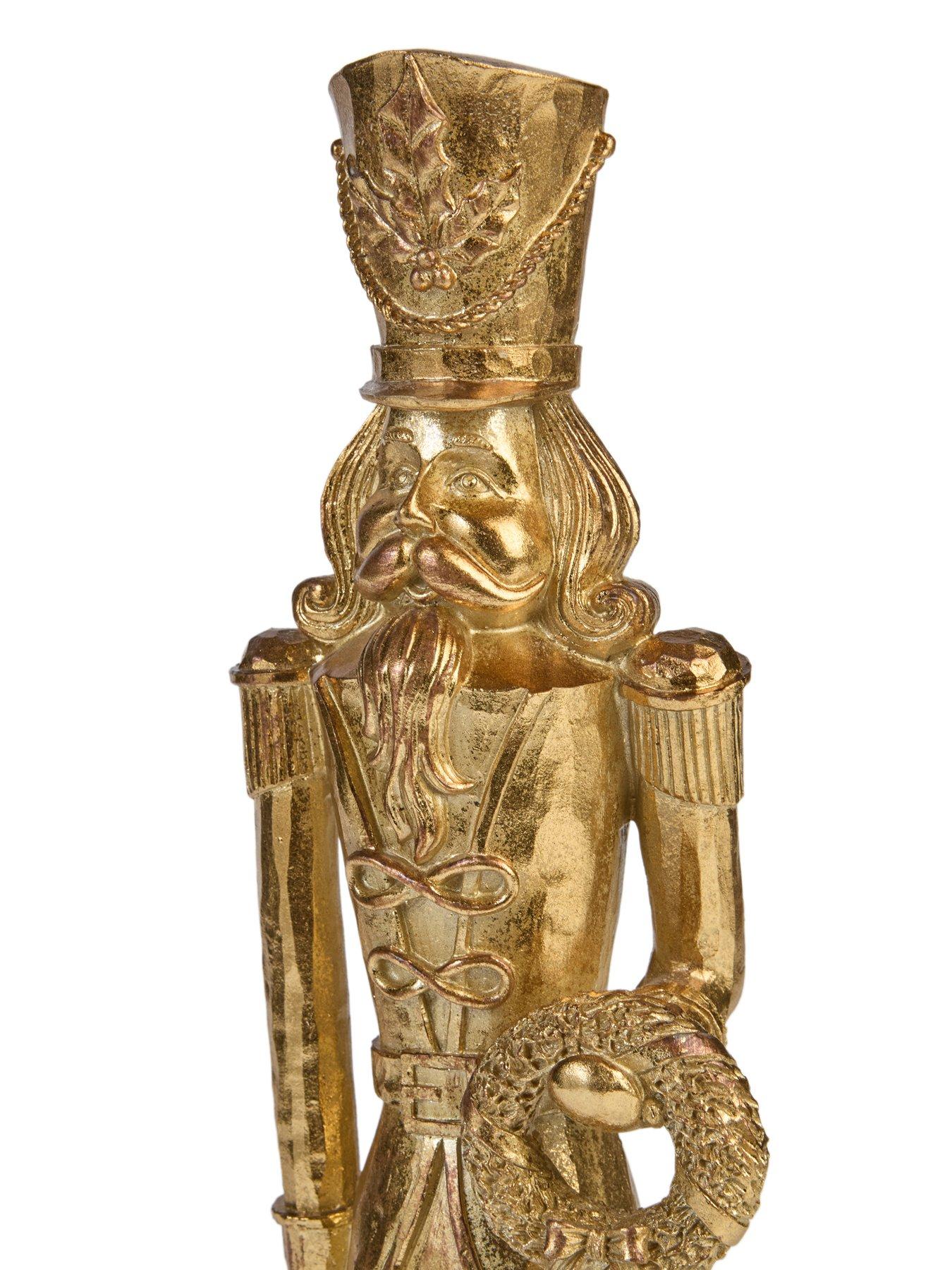 Image 4 of 6 of Festive Gold Nutcracker Christmas Decoration&nbsp;- 52 cm