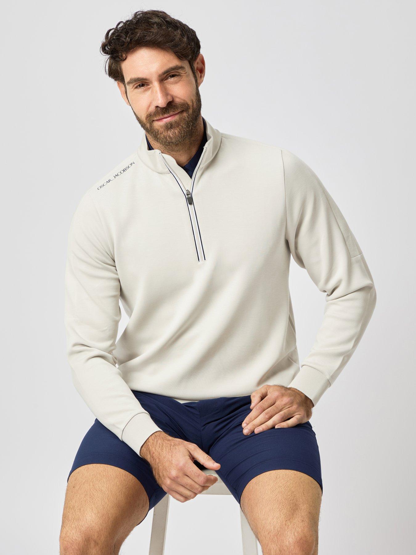 Oscar Jacobson Mens Golf Drew Midlayer - Grey
