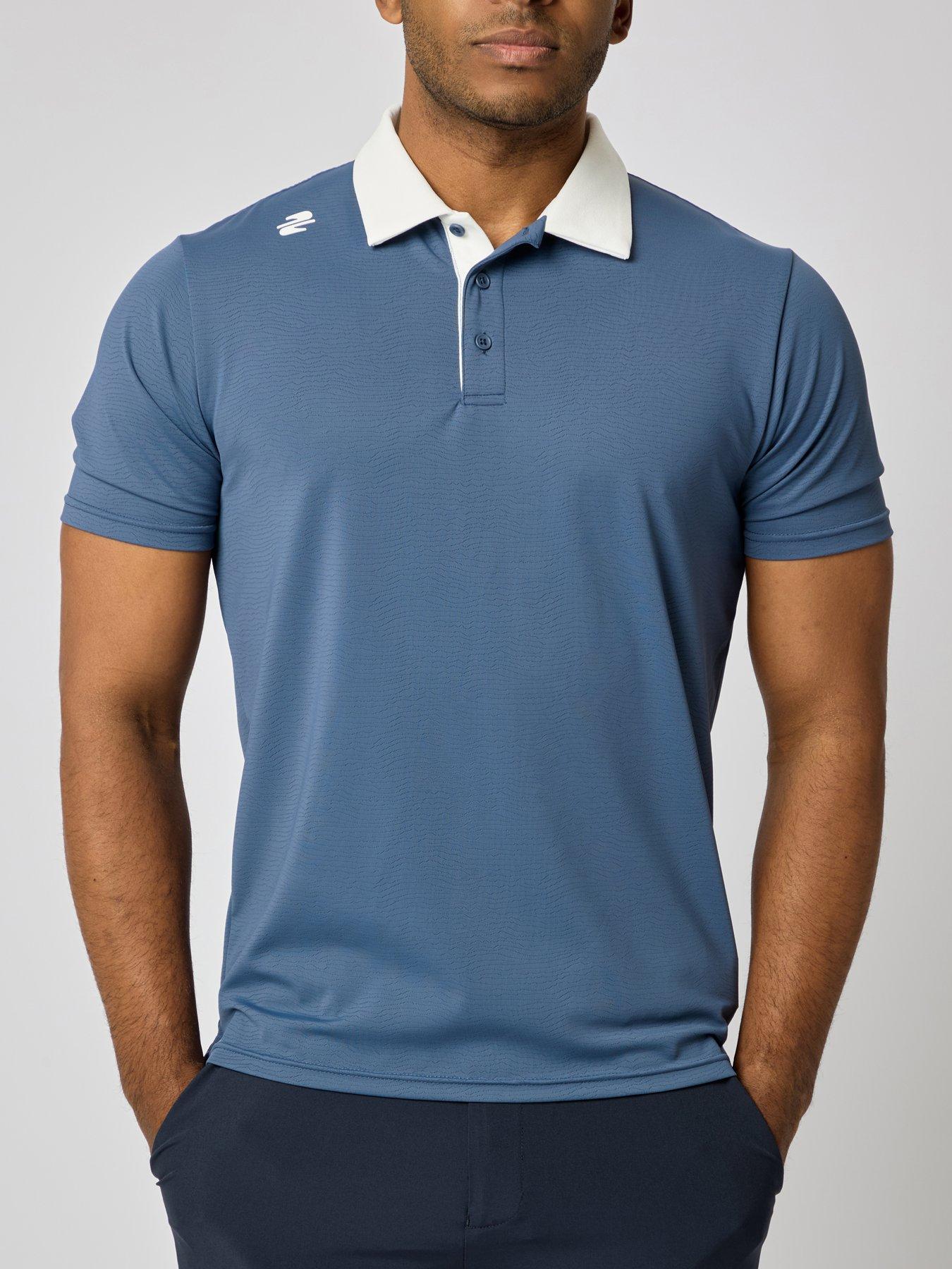 Stuburt Mens Golf Lit Polo T-Shirt, Blue, Size 2Xl, Men