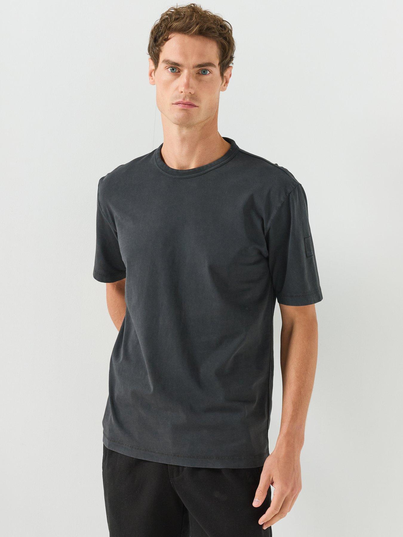 Image 1 of 5 of Belstaff Valley Garment Dye T-Shirt - Black