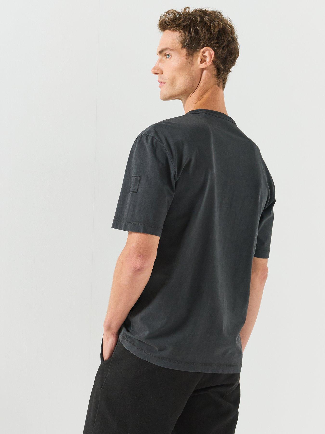 Image 2 of 5 of Belstaff Valley Garment Dye T-Shirt - Black