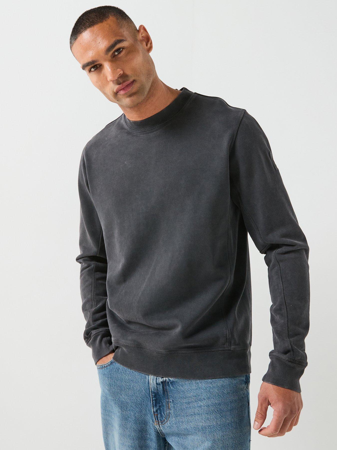 Belstaff Valley Garment Dye Crew Sweatshirt - Black