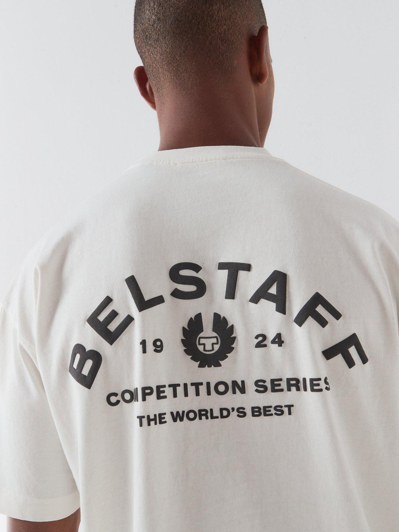 Belstaff Competition Large Back Arch Logo T-Shirt - Off White