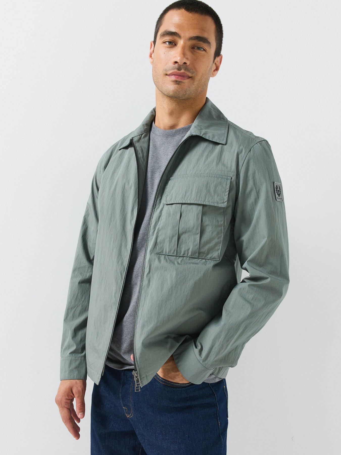 Belstaff Men's Container Hooded Zip Overshirt - Grey