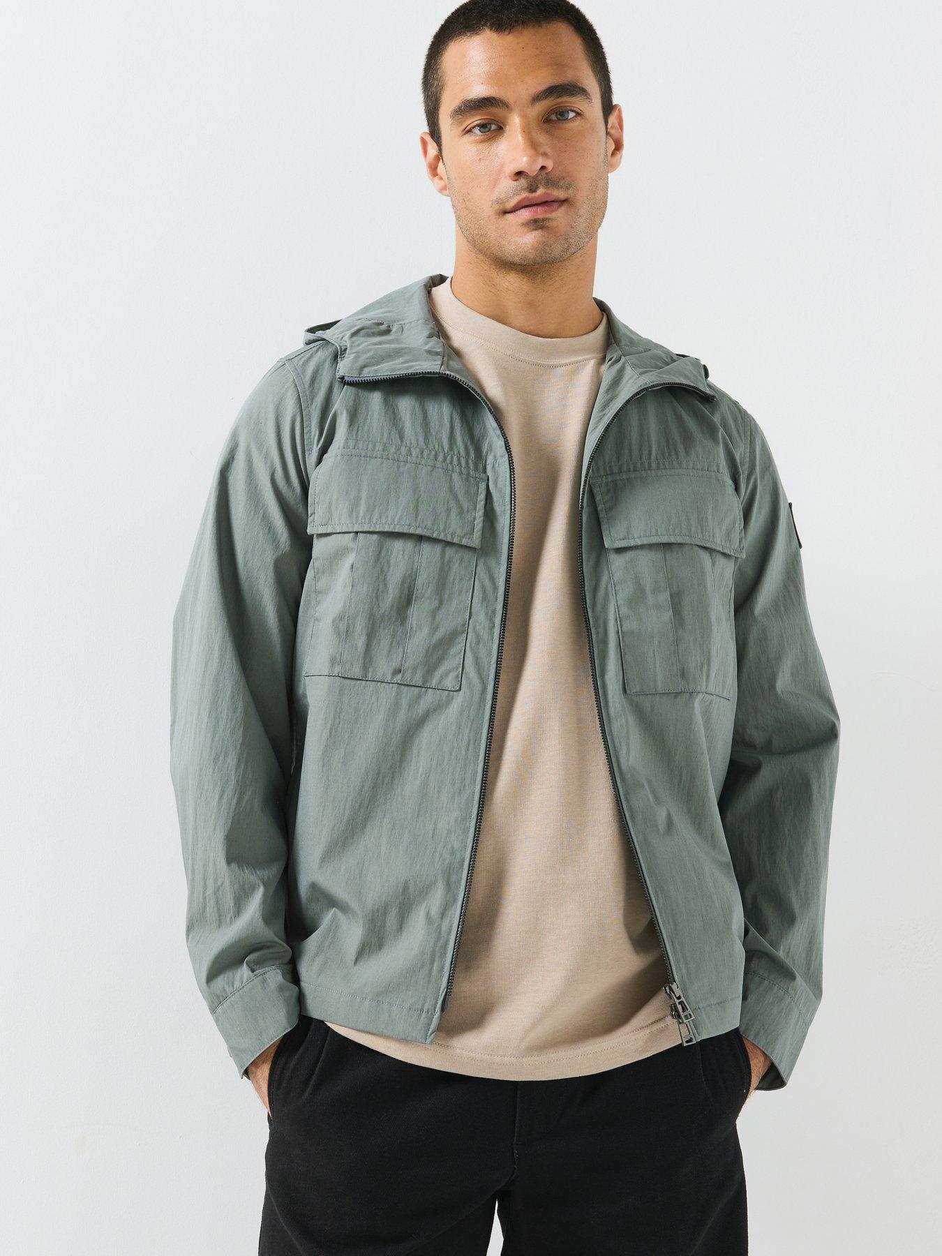 Belstaff Men's Container Overshirt Compact Technical Cotton Atlantic Grey Size 2XL - Image 2
