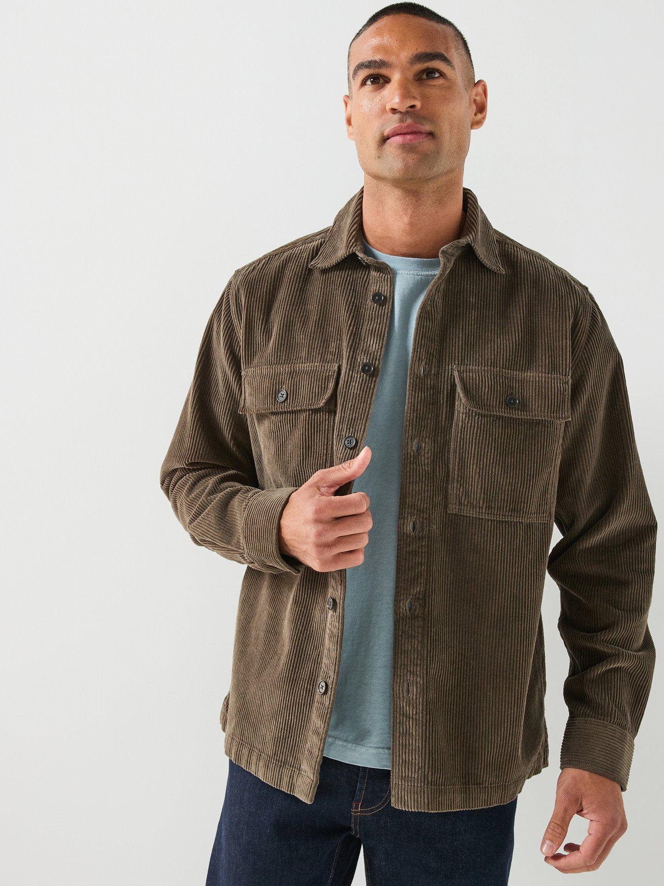 Belstaff Fallgate Shirt, Dark Khaki, Size Xl, Men