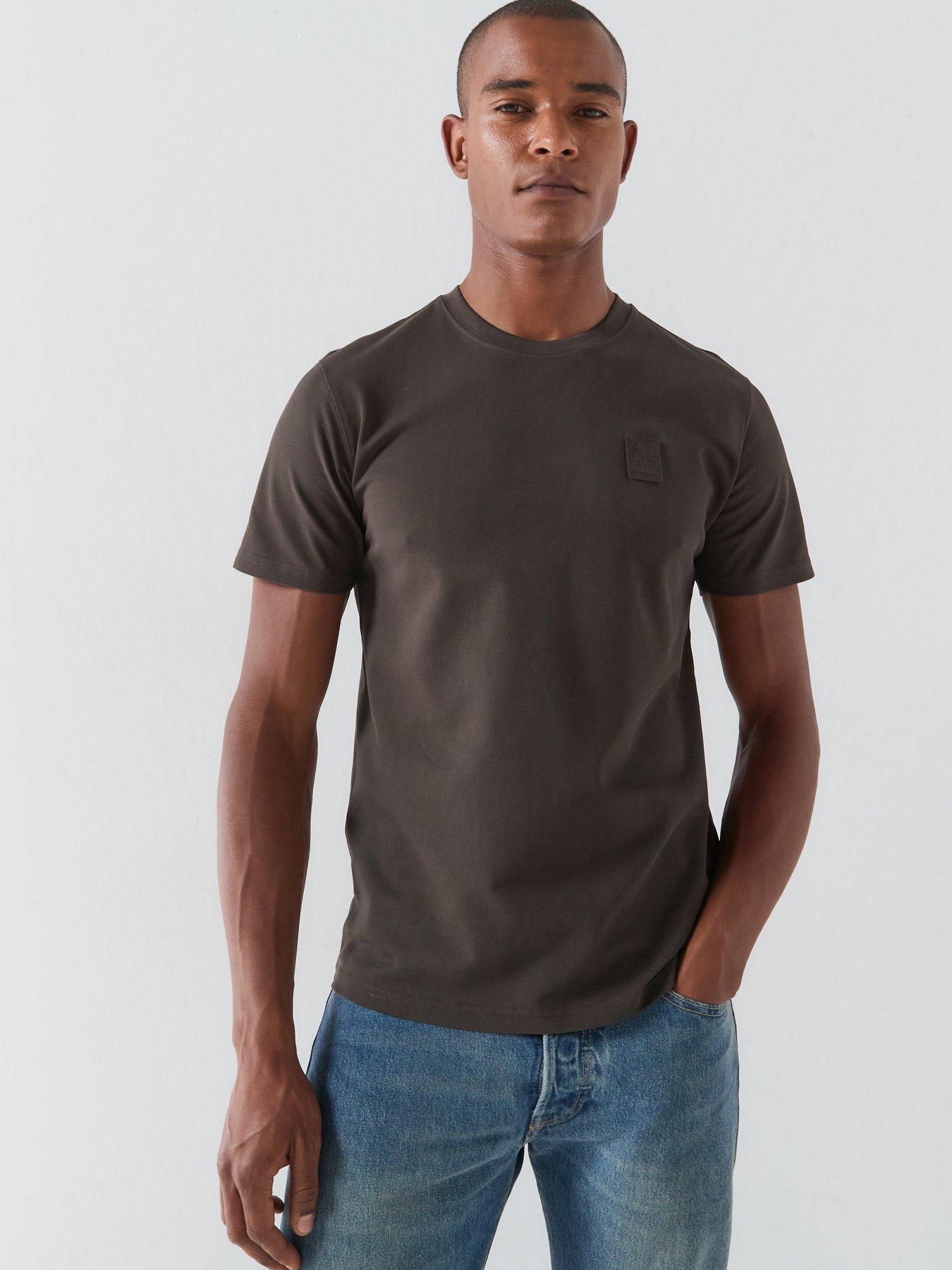 Belstaff Curator Pique T-Shirt - Dark Khaki