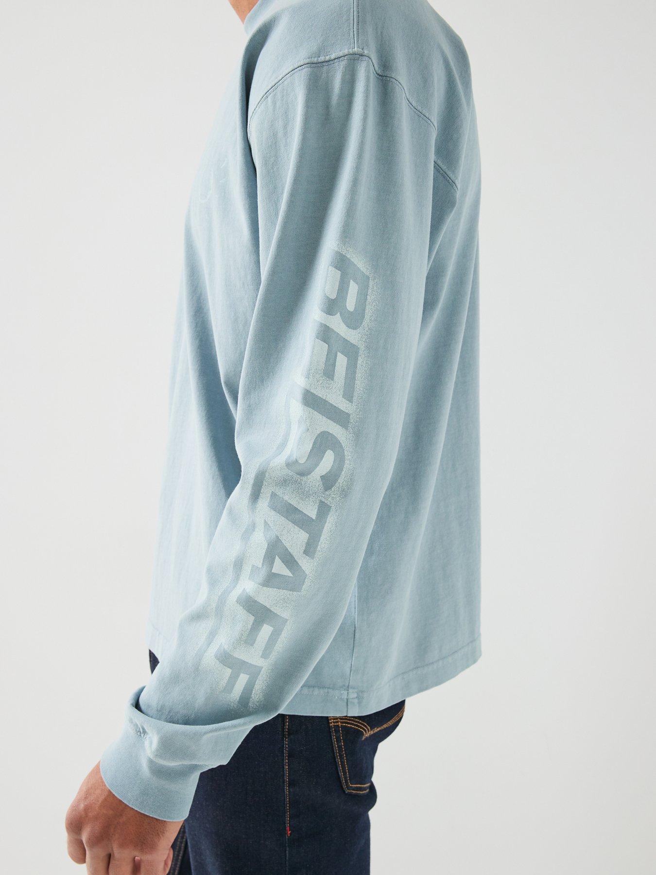 Image 5 of 6 of Belstaff Competition Long Sleeve T-Shirt - Light Blue