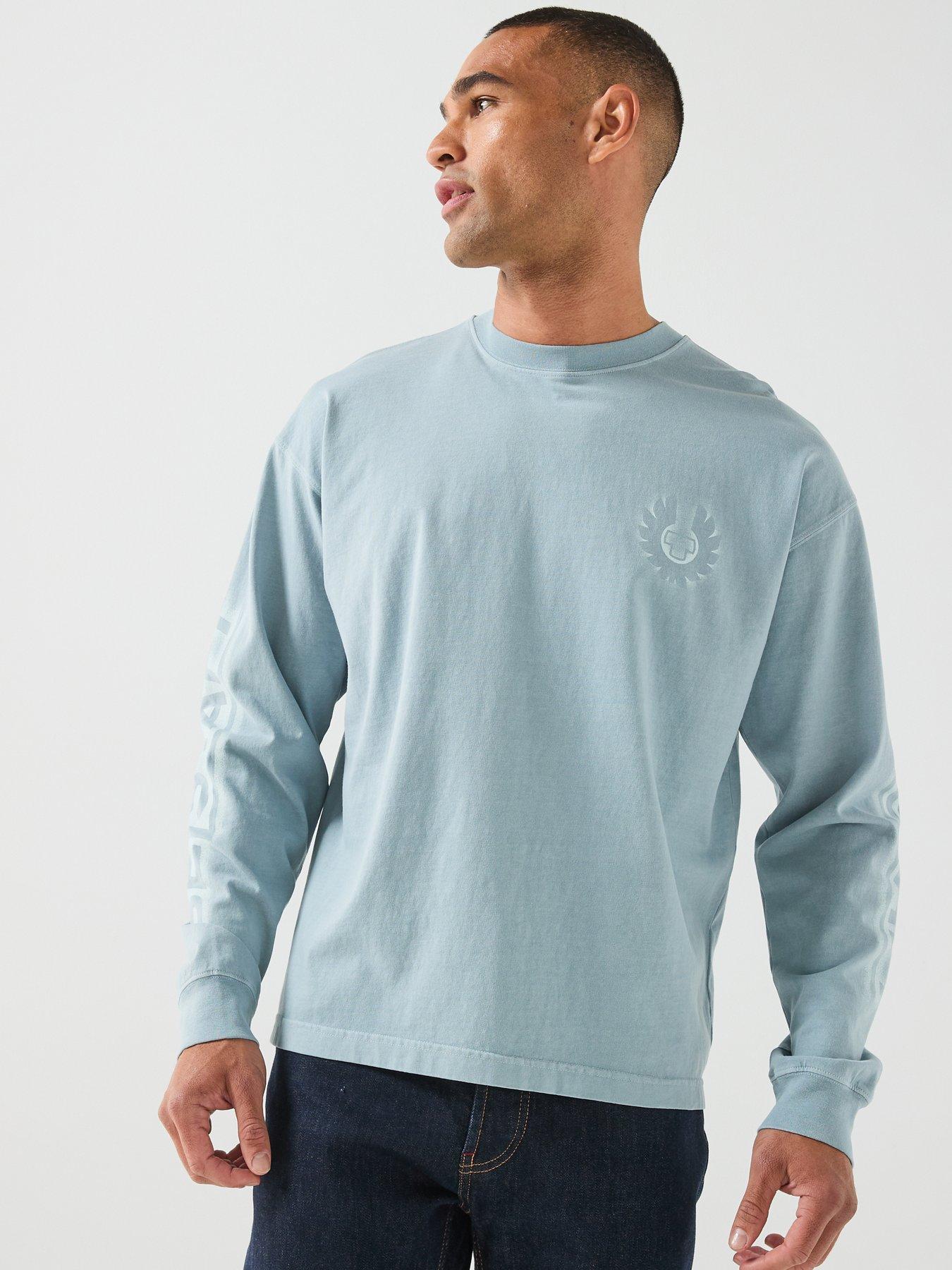 Image 6 of 6 of Belstaff Competition Long Sleeve T-Shirt - Light Blue