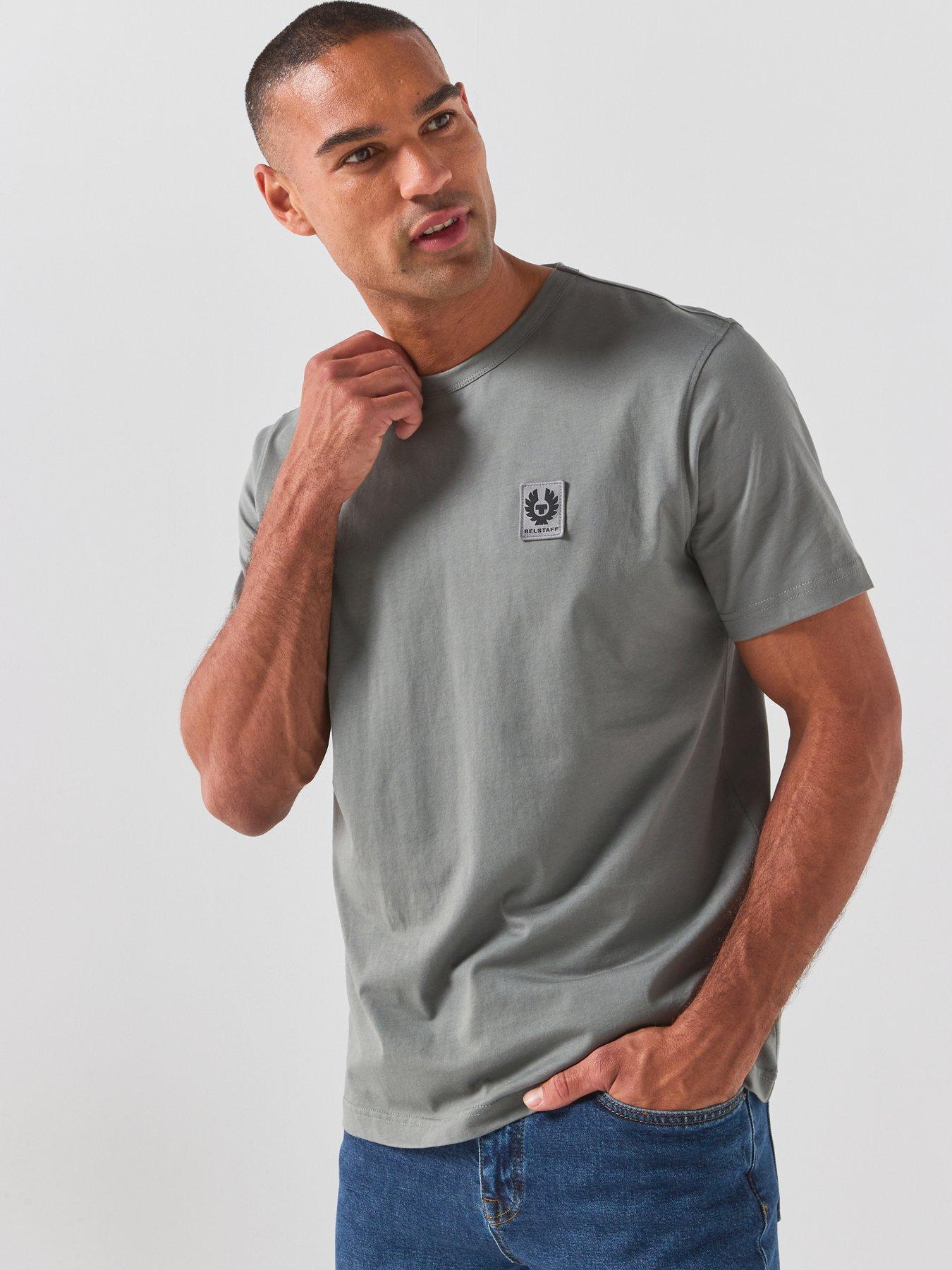 Belstaff Left Chest Patch Logo Regular Fit T-Shirt - Grey